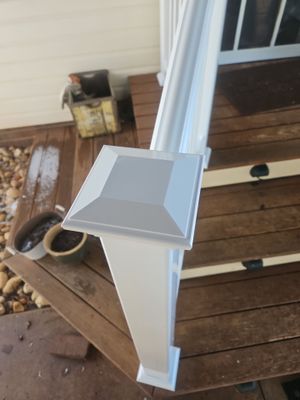 Carport Entry Vinyl Railing Install