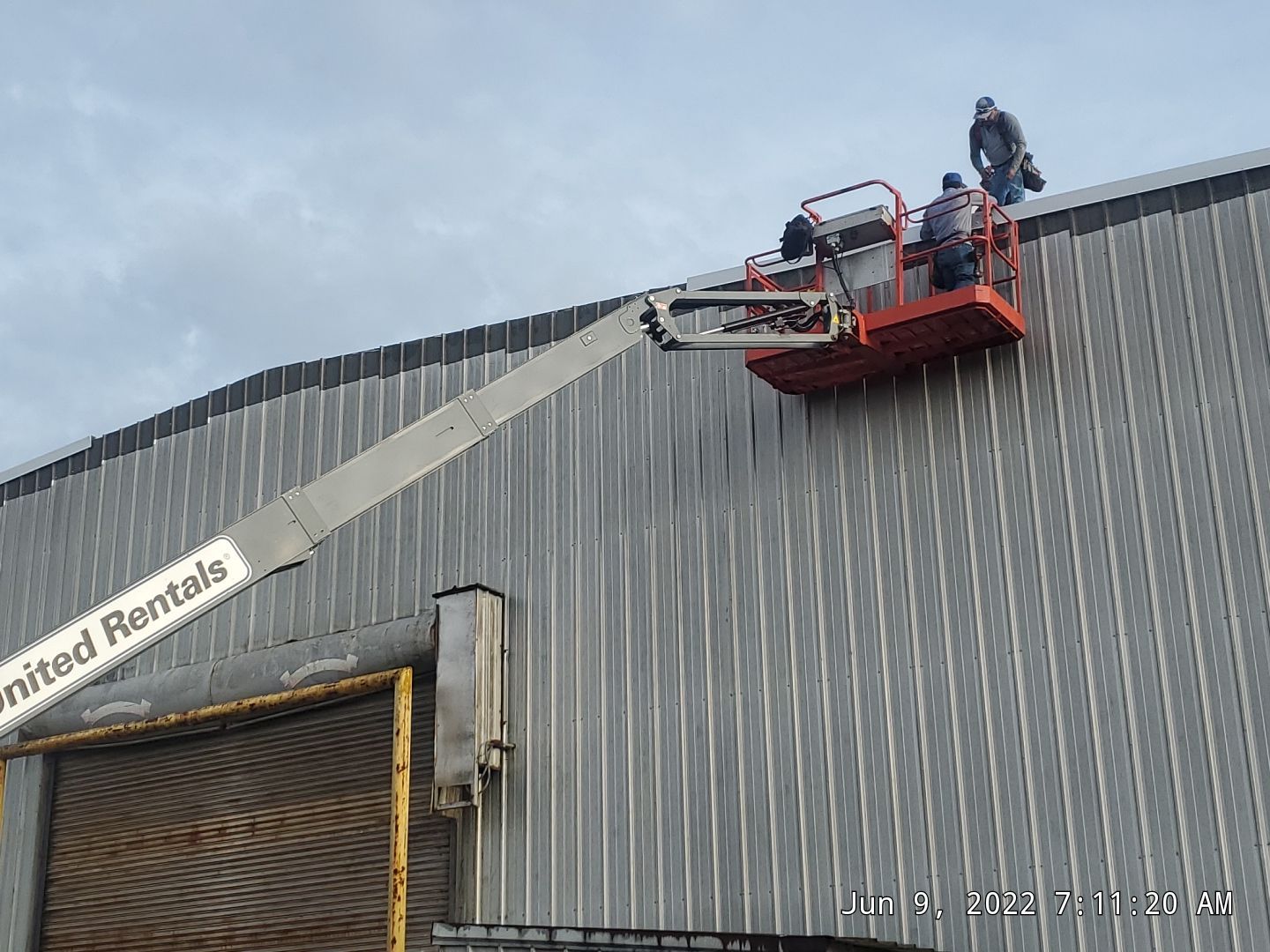 Commercial Roofing Installation using Aluminum Roofing panels by Hostetler Roofing