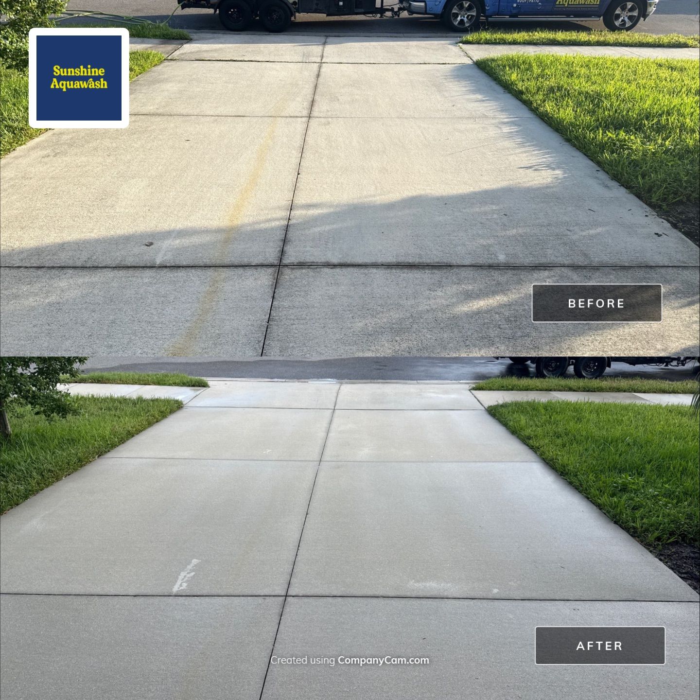 Concrete Driveway Cleaning Trevesta Palmetto FL by Sunshine AquaWash