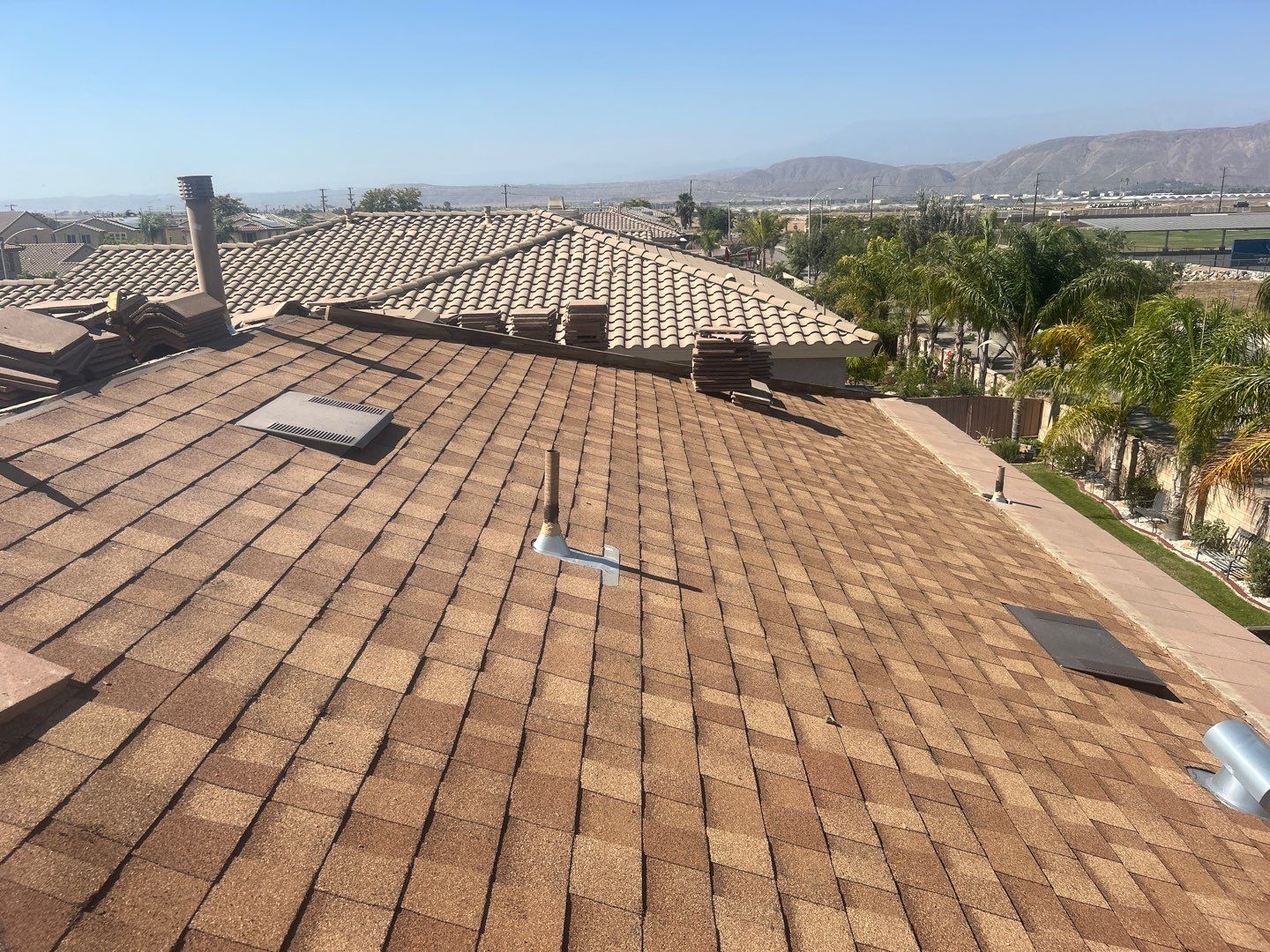 Complete Concrete Tile Roof Replacement and Solar Integration in San Jacinto by Reliable Roofing San Diego Inc.