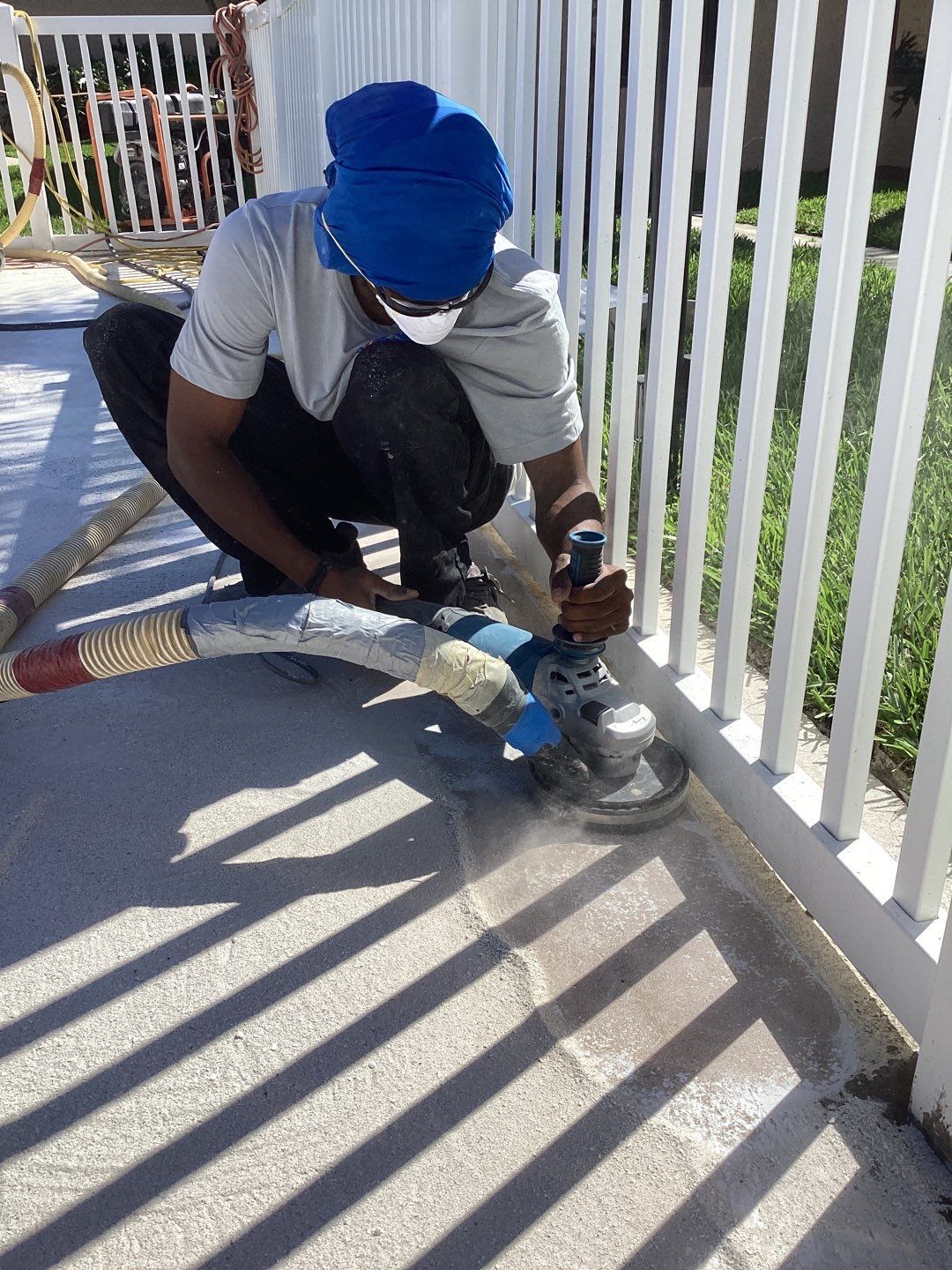 Pool Deck using Orbit and Tidal Wave by Amvet concrete coatings llc