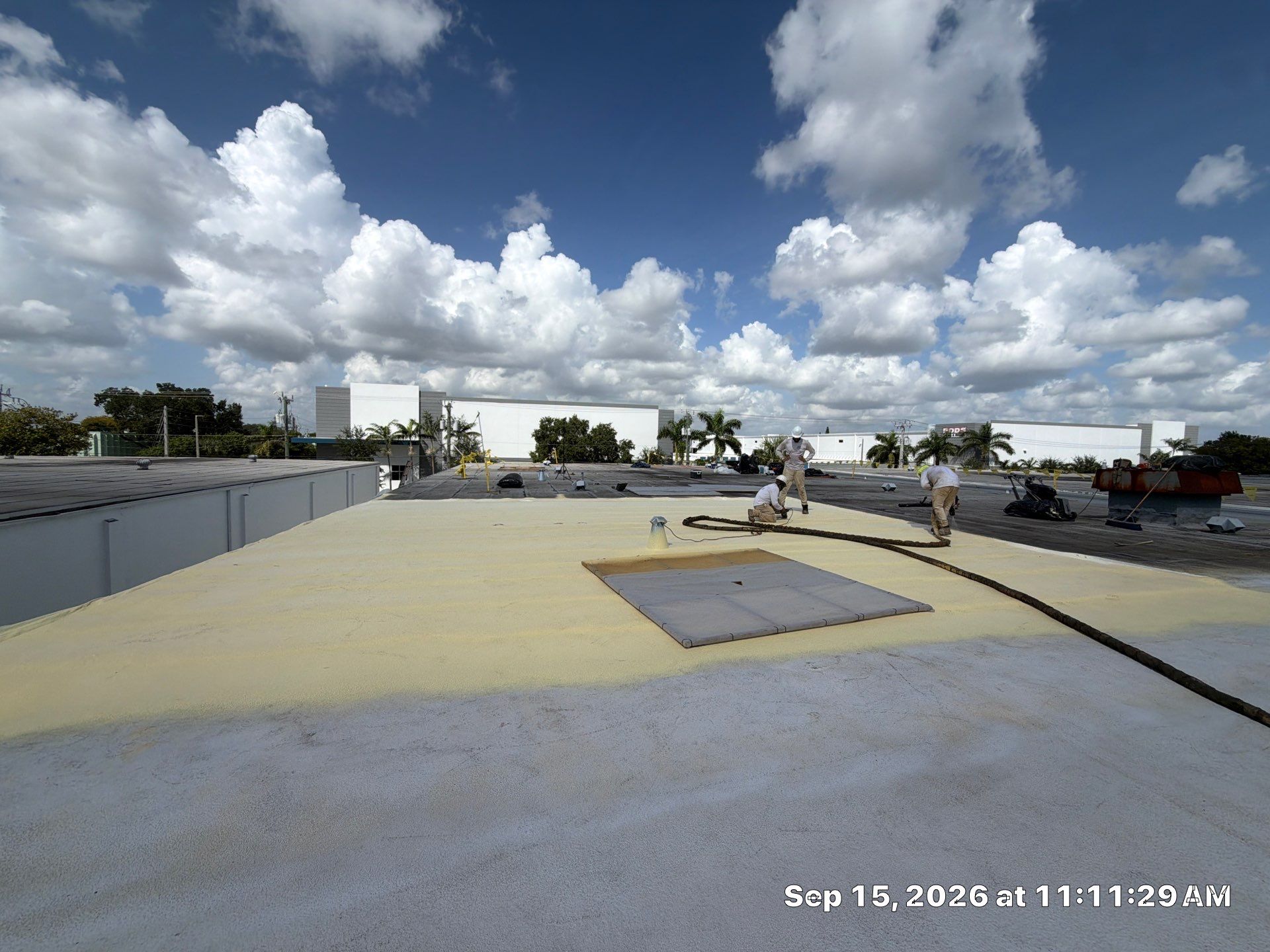Fort Lauderdale Commercial Roof Restoration with Spray Foam and Silicone Coating by Roof King LLC