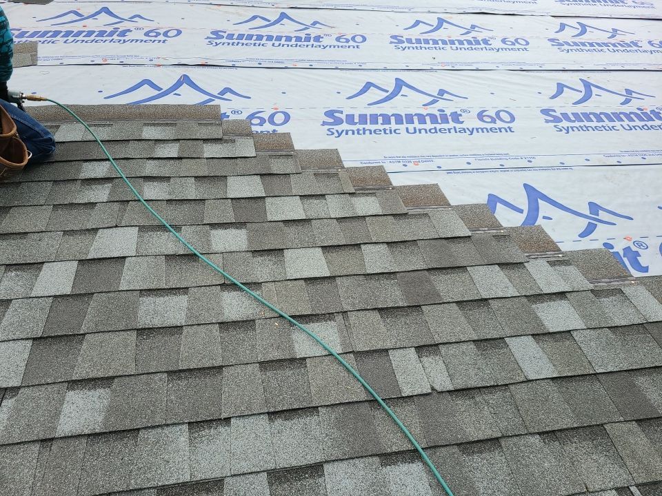 Residential Roofing Installation using ATLAS Pinnacle Pristine Shingles by Harvey Roofing & Construction