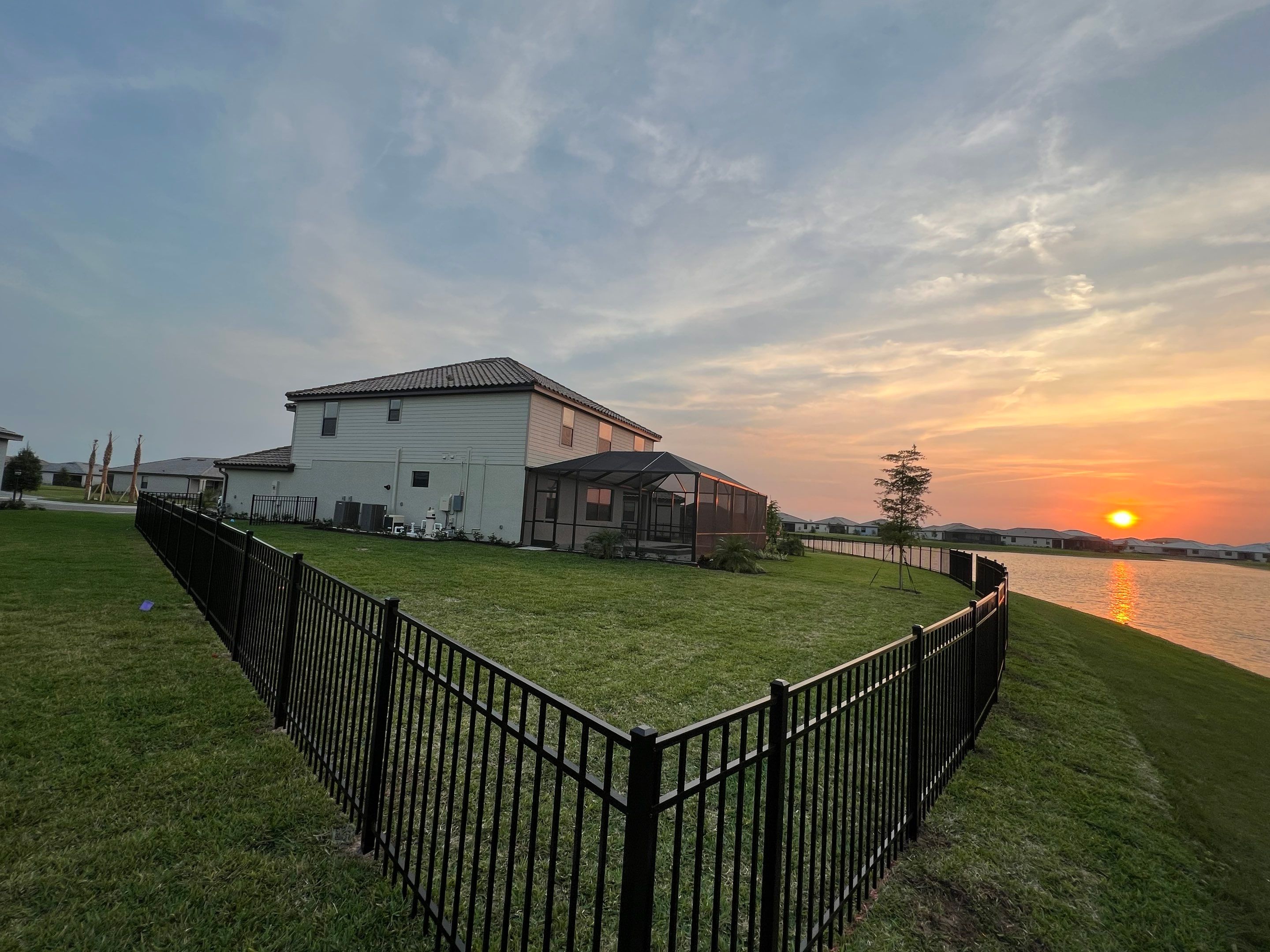 Aluminum Fence Installation using Black 3 Rail Aluminum Fence by Asap fence and gates, LLC
