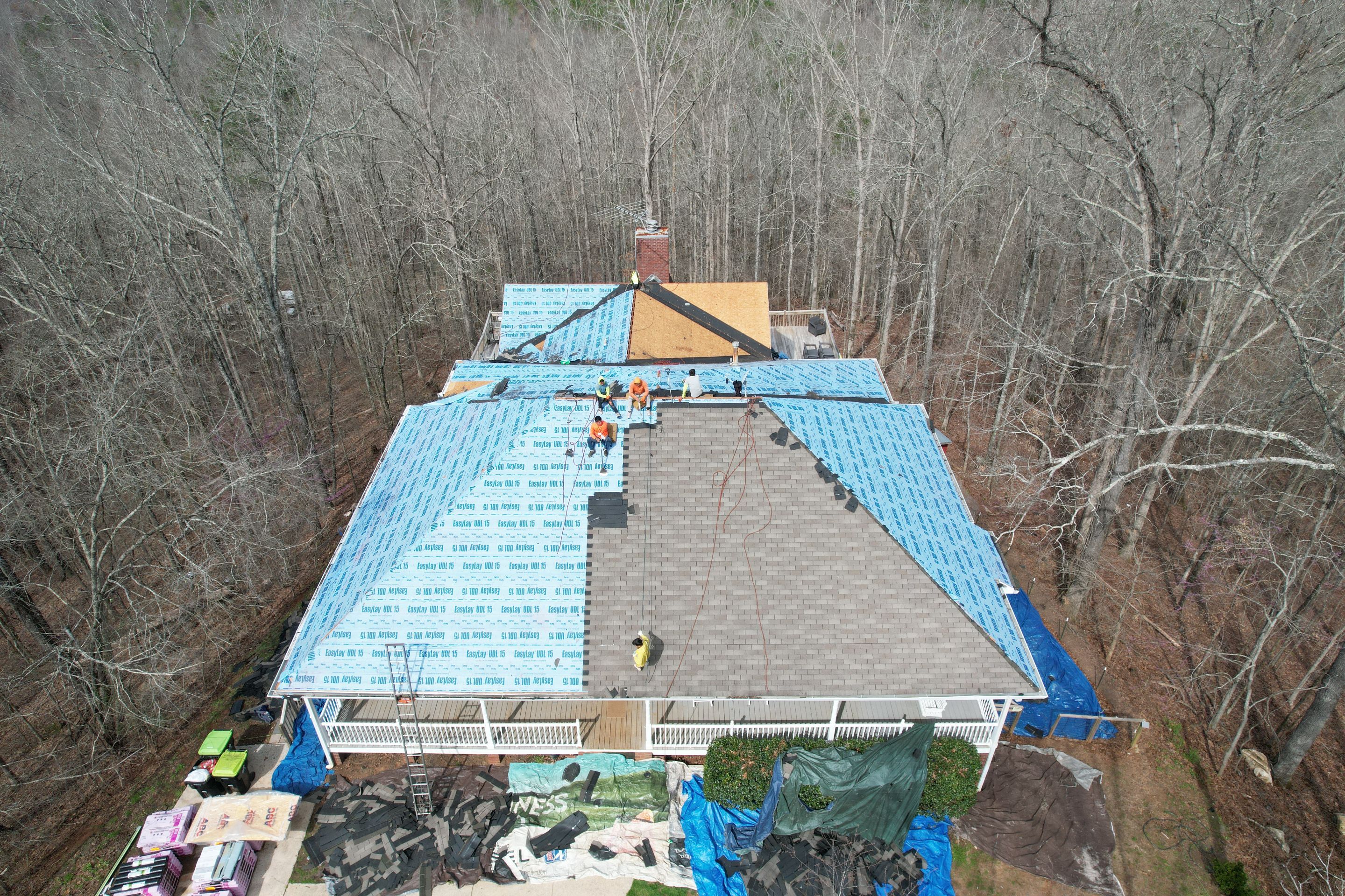 Residential Roofing Installation using Owens Corning by Inspector Roofing and Restoration