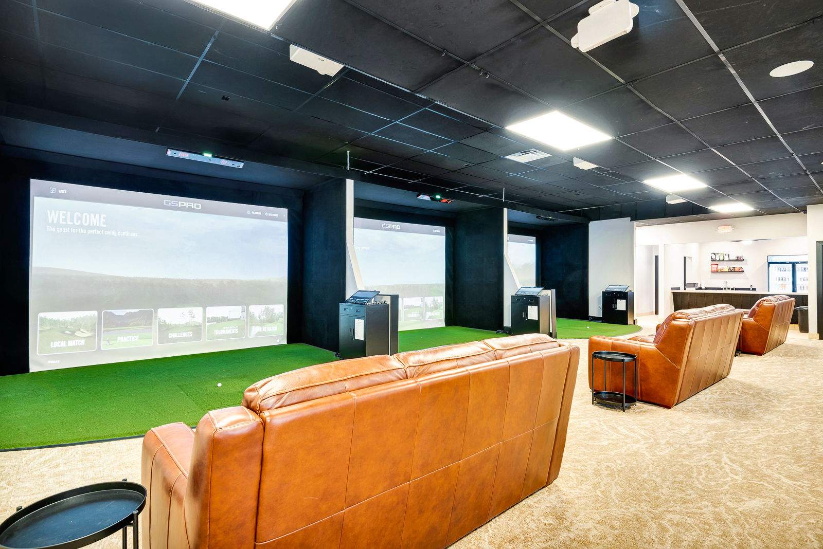 Commercial Indoor Golf Simulator Facility Buildout in Bradenton by Vertical General Contracting