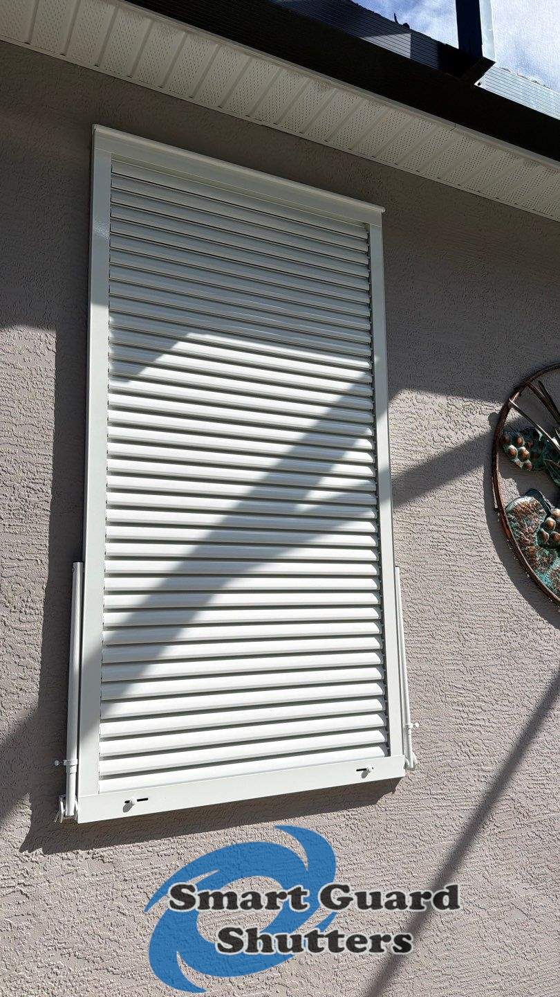 Hurricane Protection in White by Smart Guard Shutters