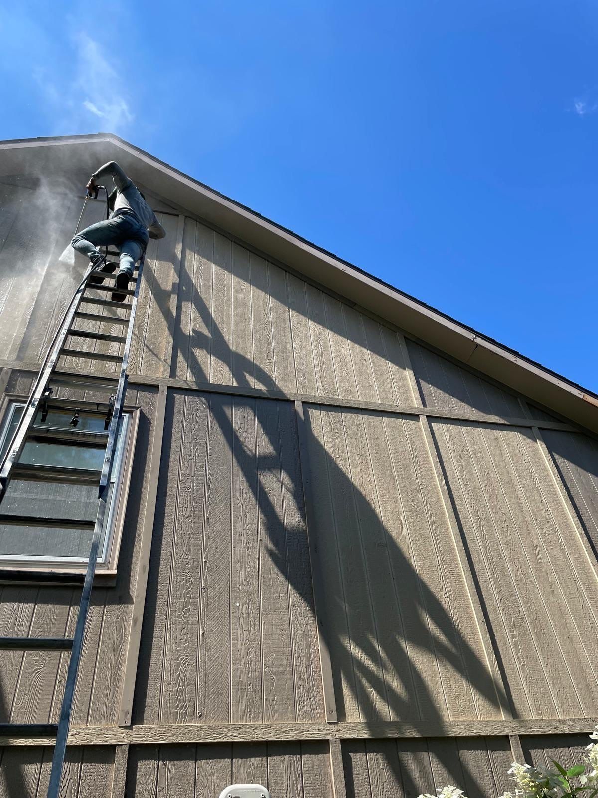 Shoji White Exterior Painting and Comprehensive Wood Rot Repair in Overland Park by Cougar Painting