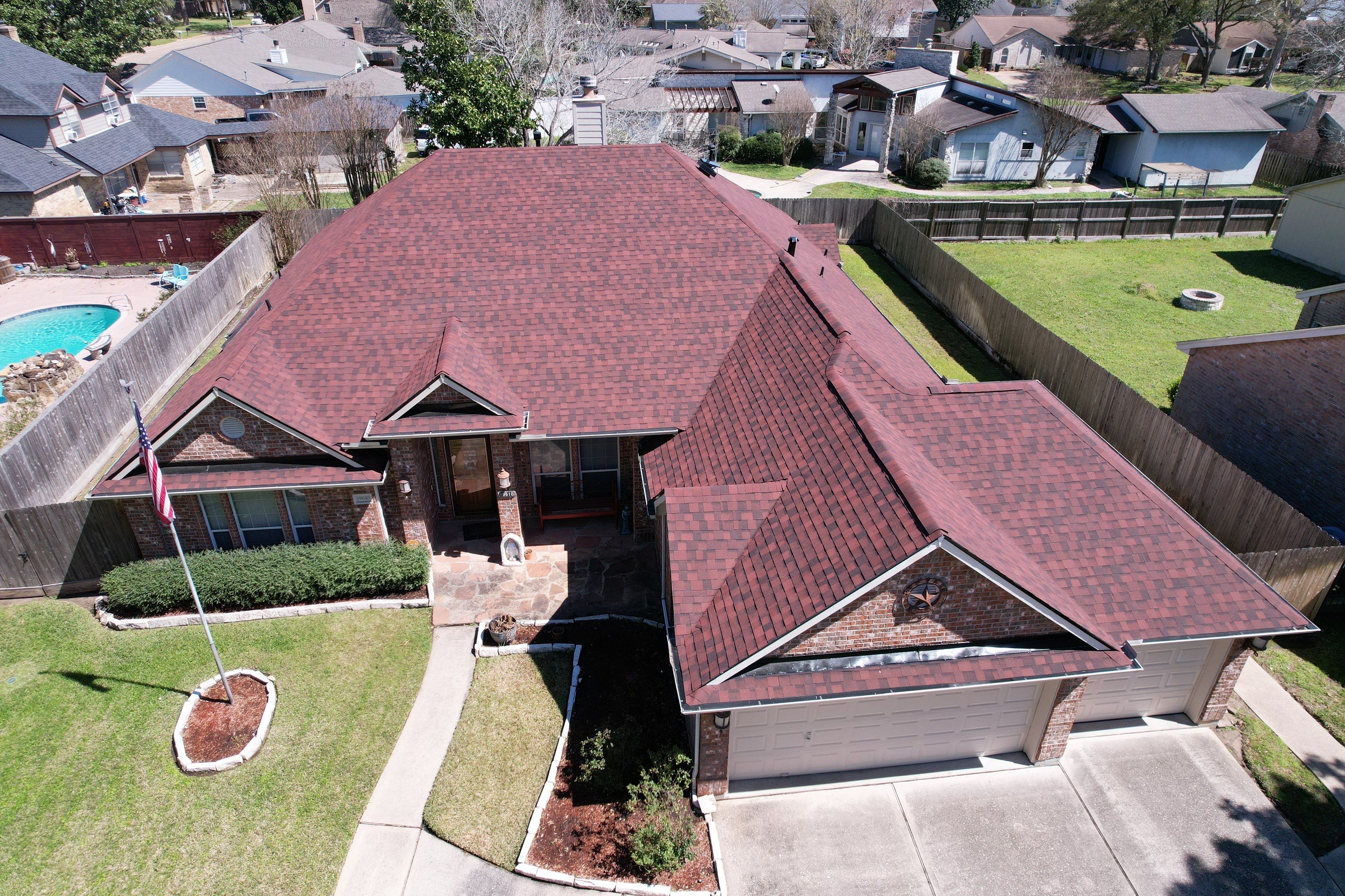 IKO Dynasty Monaco Red by STX Roofing