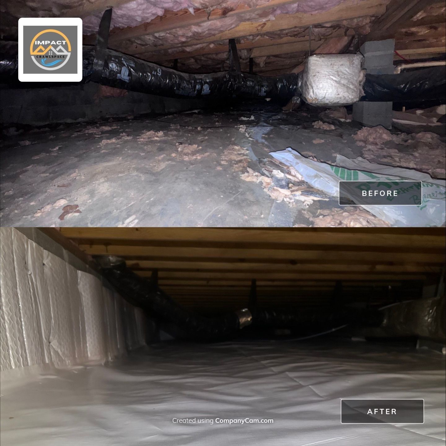 Structural Repairs inludiing sub-floor removal, new floor joists installed, girder replacmeent and dropped girder installed. by Impact Crawlspace