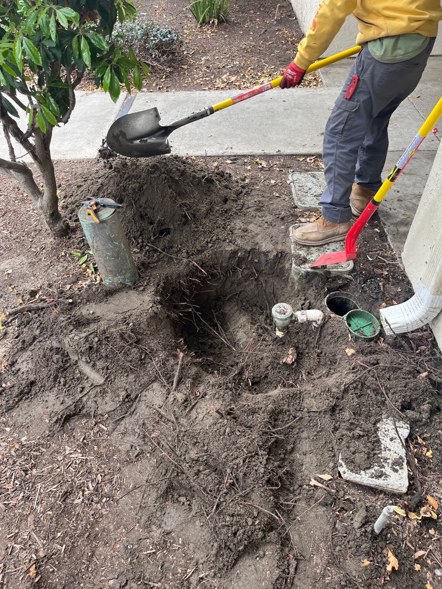 Installation of New Underground Piping by Us Plumbing 