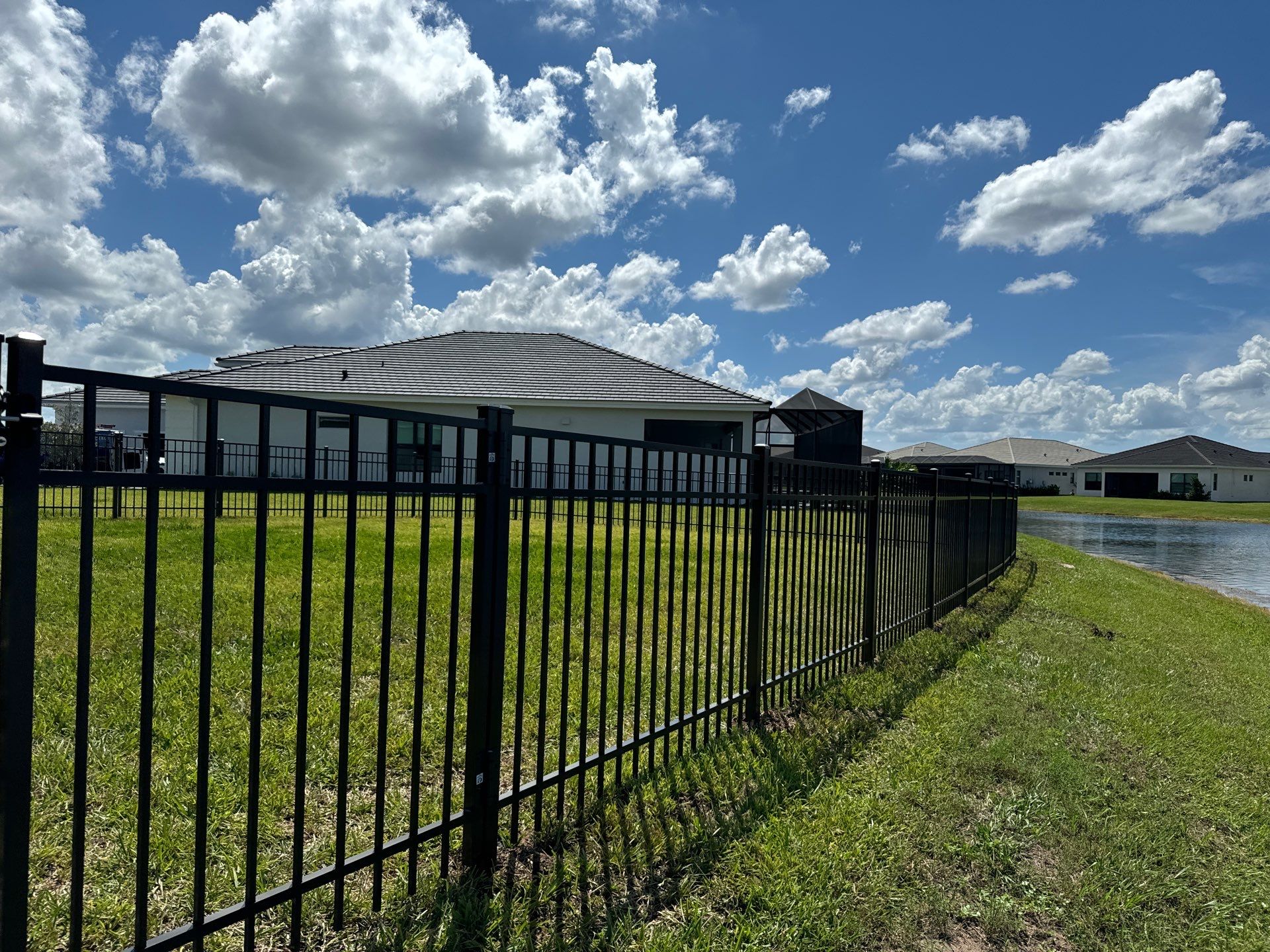 Aluminum Fence Installation using 4Ft Bronze 3 Rail Aluminum Fence by Asap fence and gates, LLC