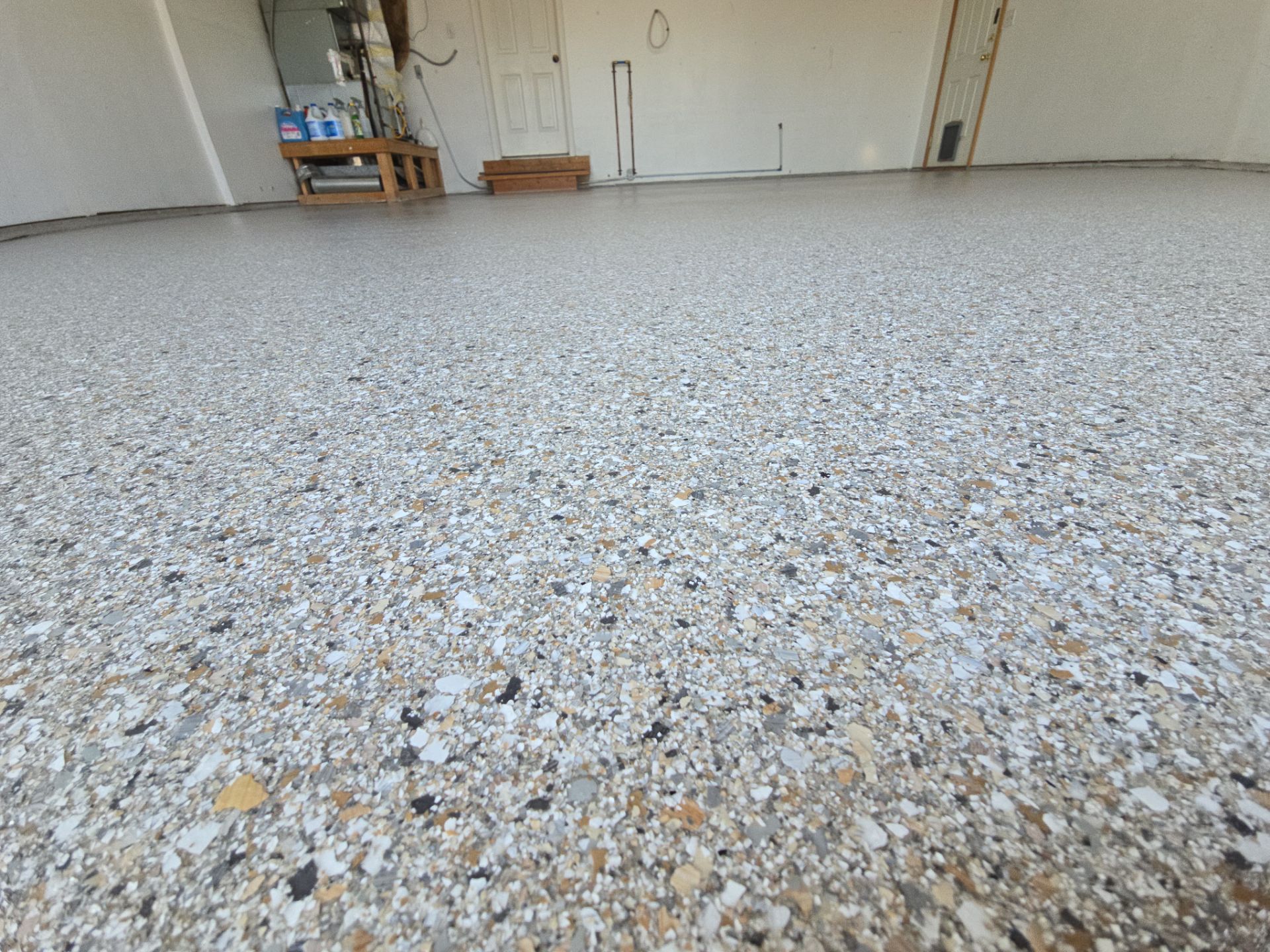 Garage Transformation using Claystone Hybrid by Croc Coatings, LLC