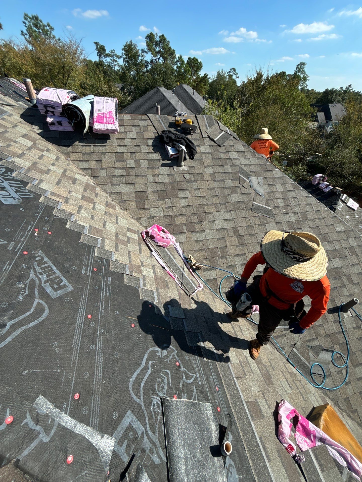 Residential Roofing Installation using Owen's Corning Duration (Lifetime) Shingles by Roof Repair Company