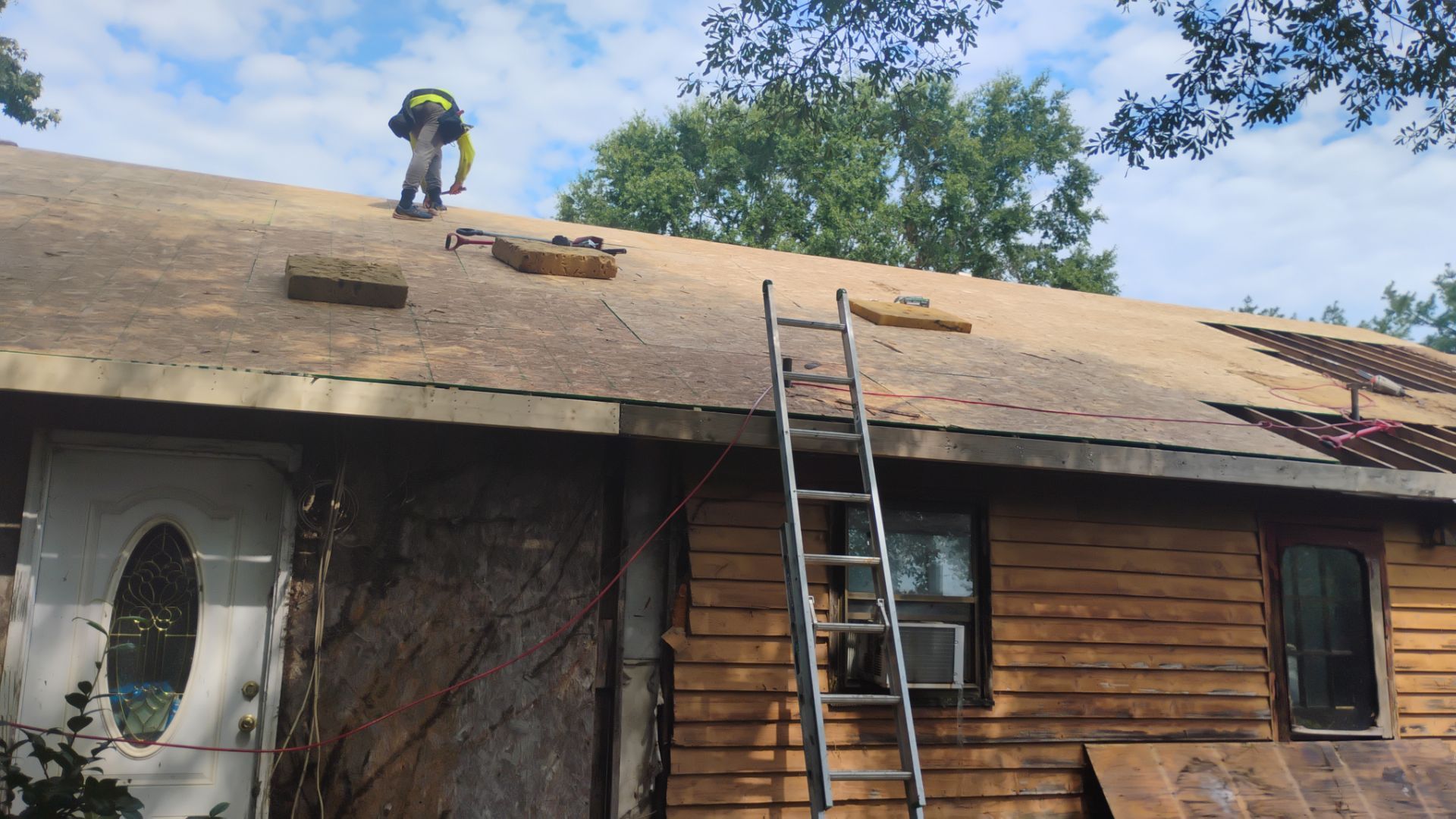 Syler roofing job by BROCK BUILDERS 
