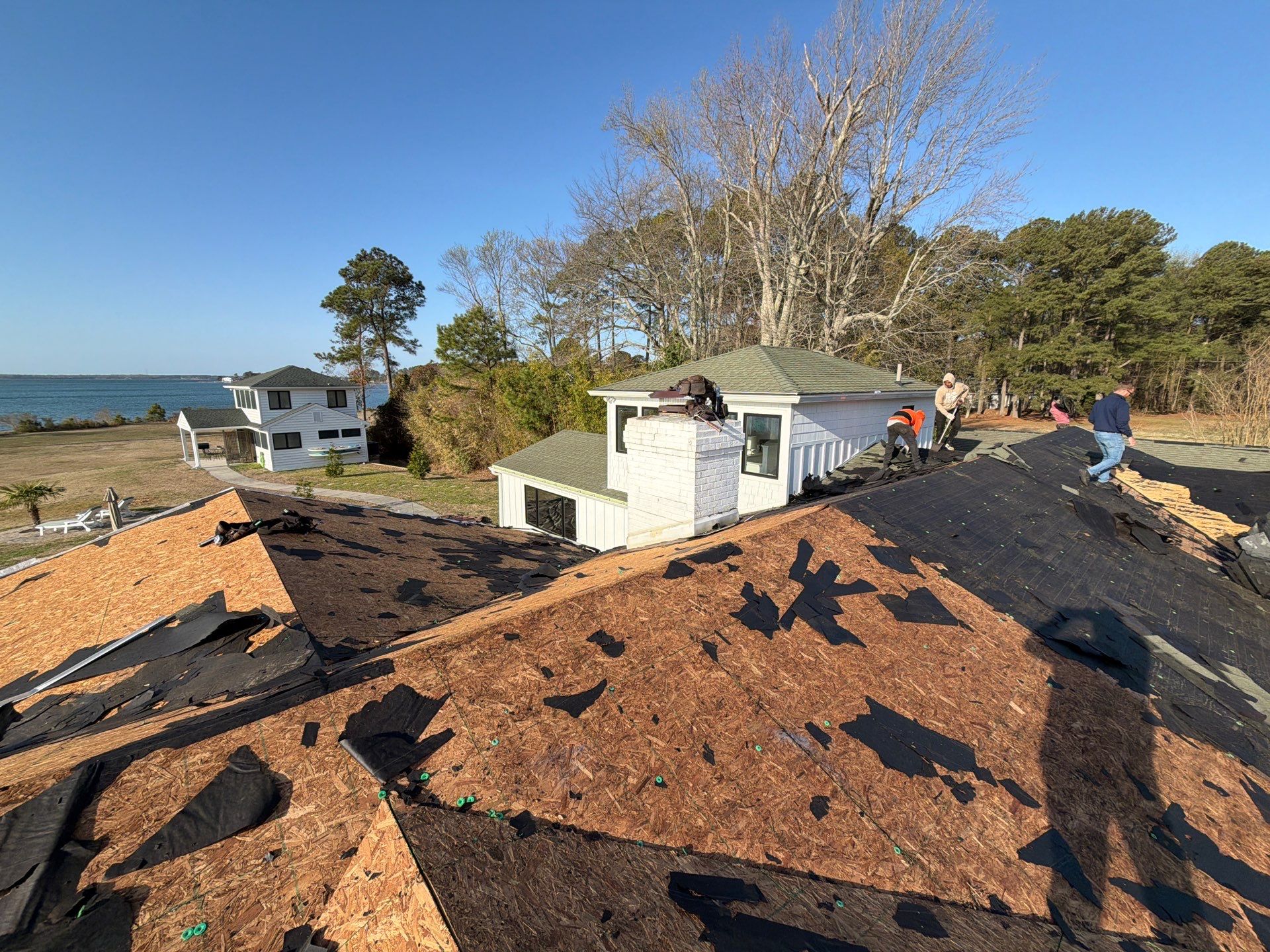 Roof Replacement in White Stone by Cade Construction