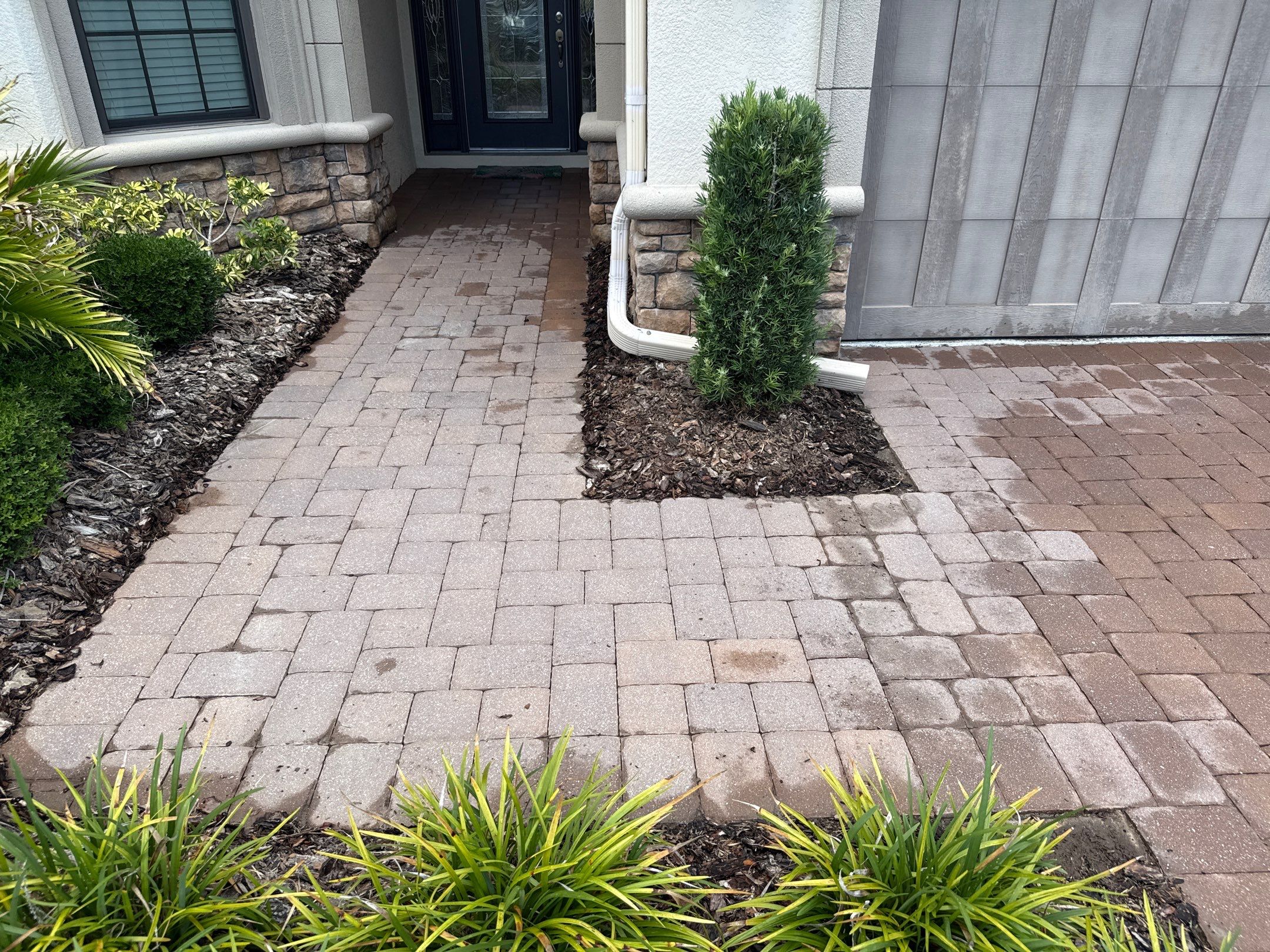 Concrete Tile Roof, Paver Driveway & Lanai Cleaning – Artisan Lakes Esplanade, Palmetto, FL by Sunshine AquaWash