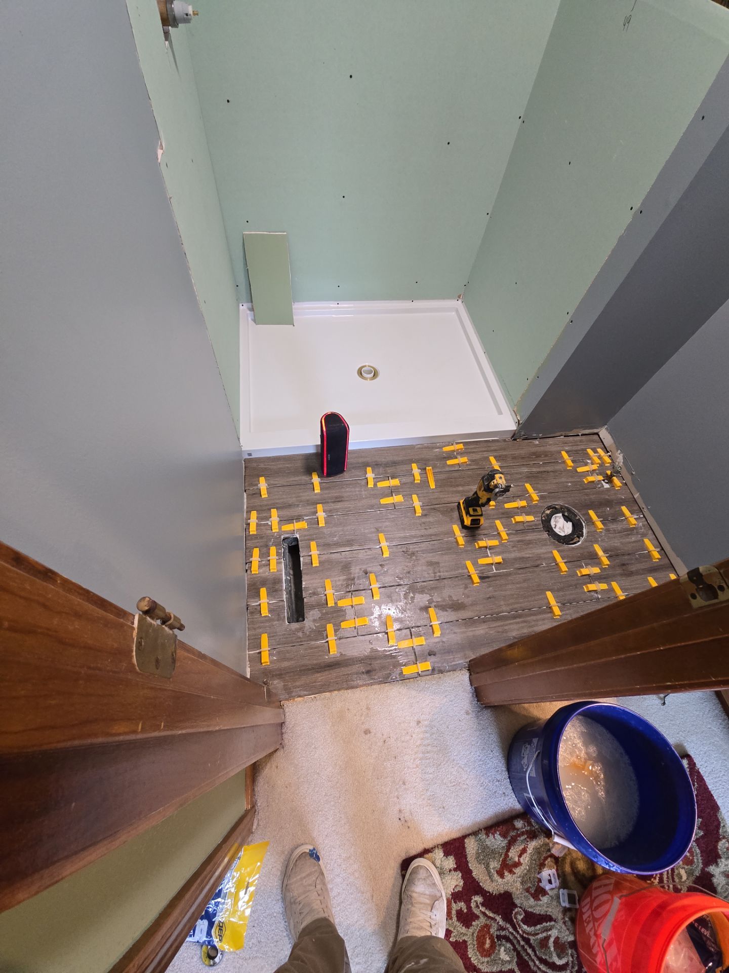 Shower Replacement and Tile Floor by The Shower Company