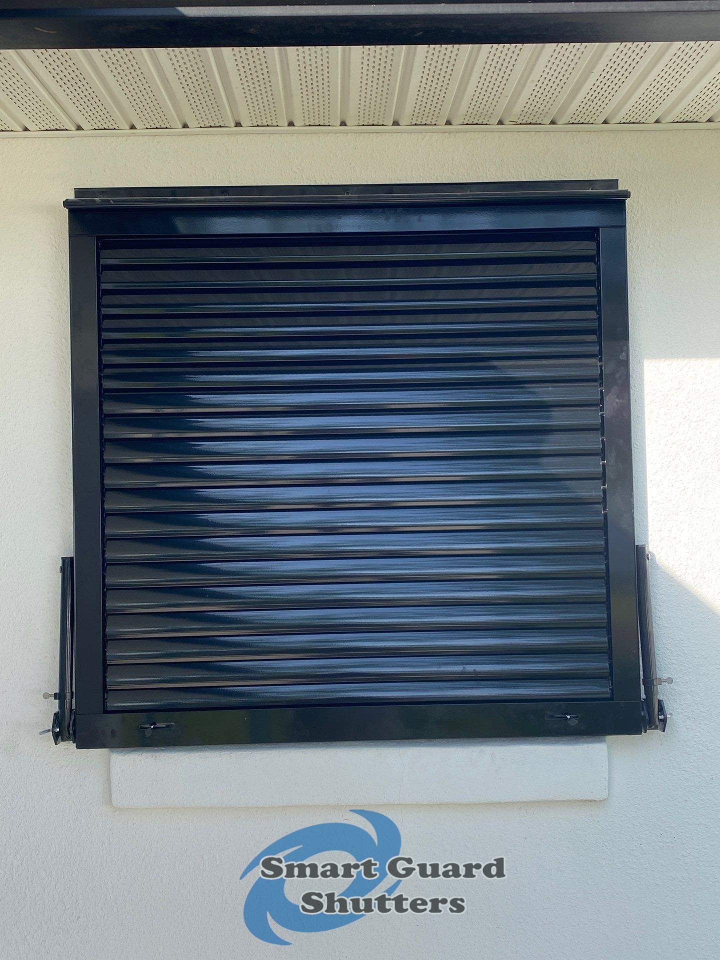 Impact Bahamas in Jet Black by Smart Guard Shutters