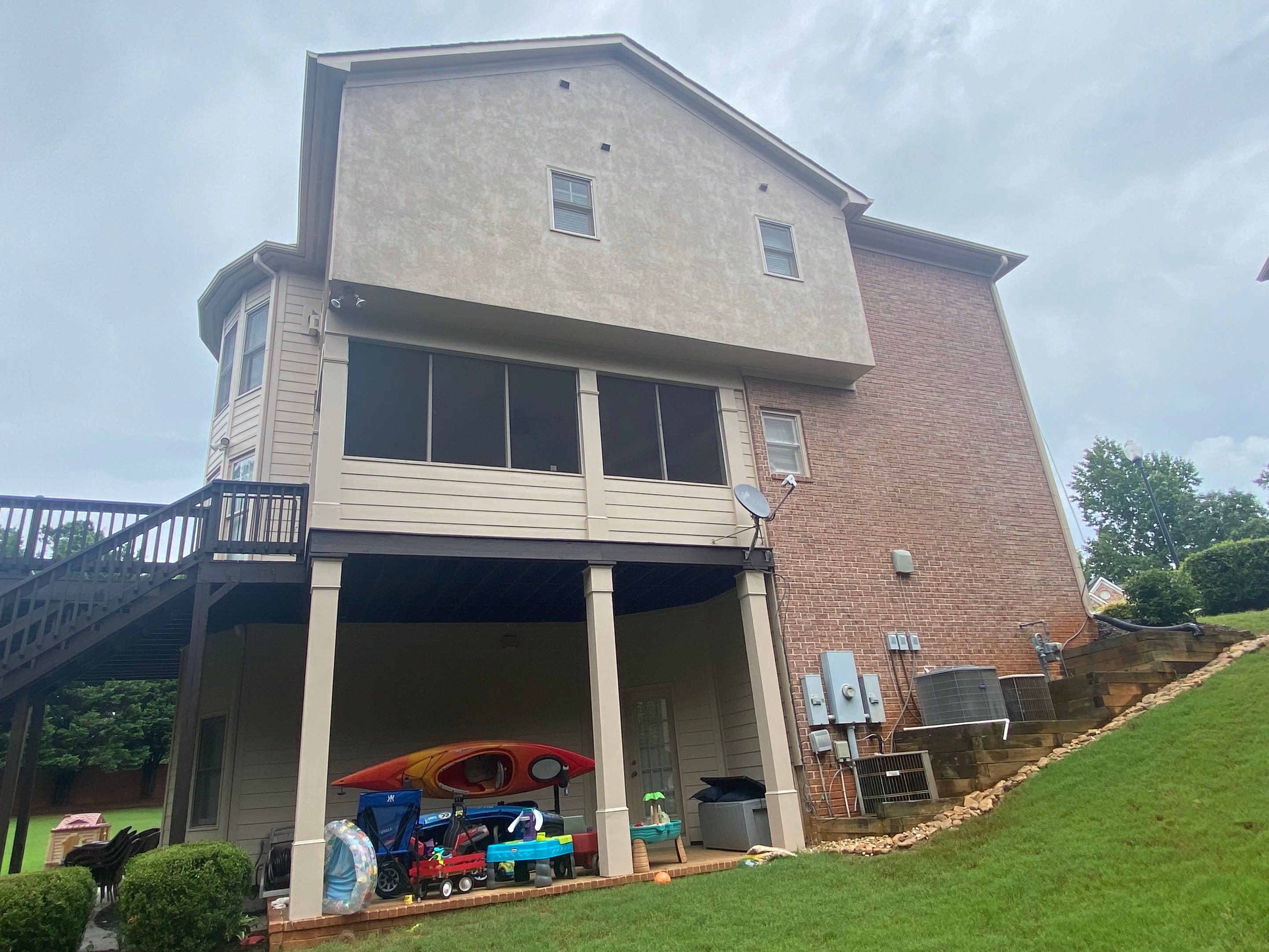 Full Exterior Painting and Charcoal Deck Transformation in Smyrna by Swift Home Renovations