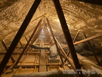 Attic Insulation using open cell spray foam