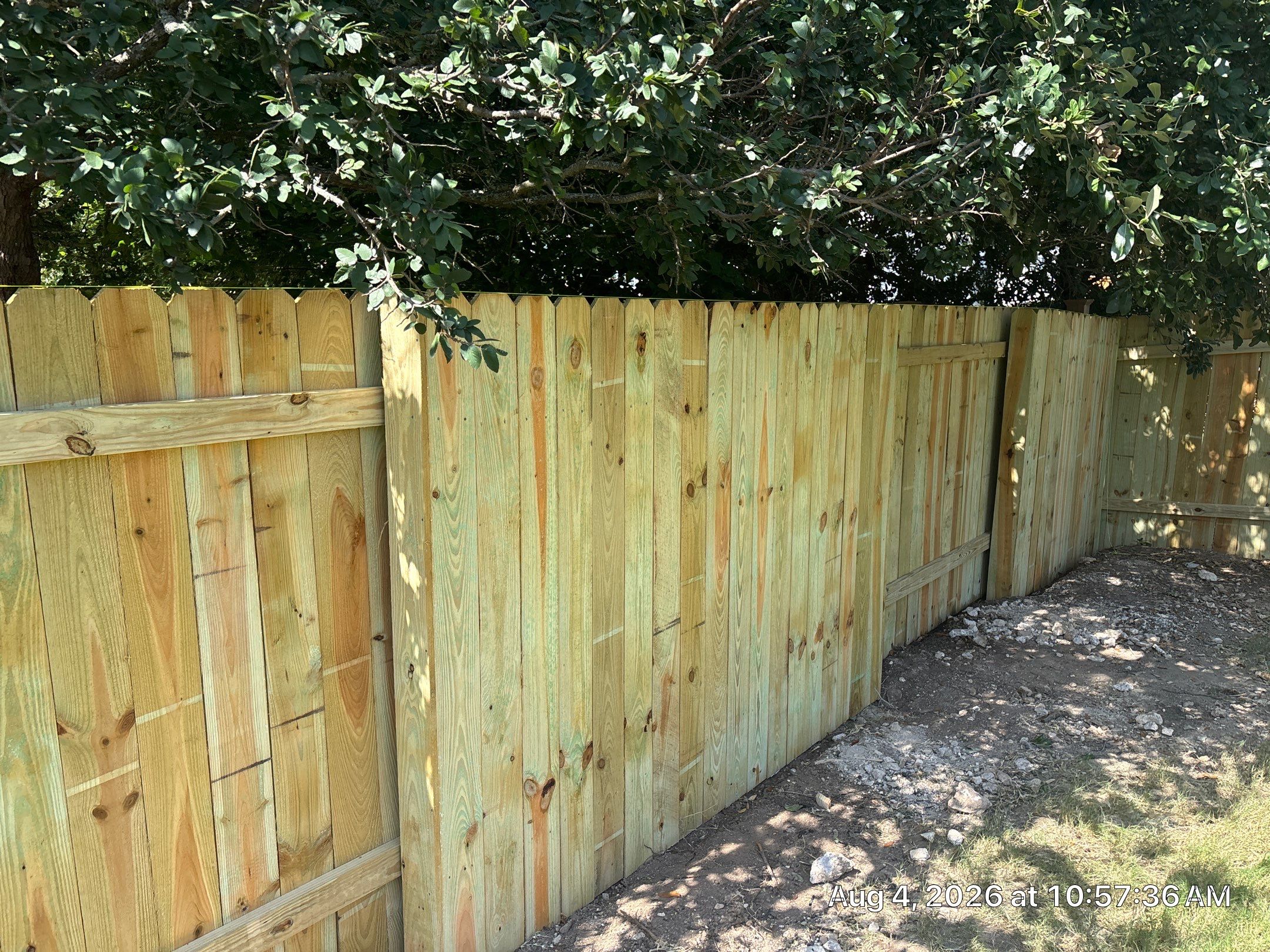 Residential Wood Fence in Austin by RoofsOnly.com