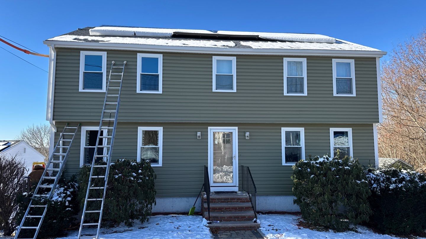 Complete Exterior Home Transformation with CertainTeed Dutch Lap Siding, Windows, Custom Door & Deck Repairs by Sensible Home Solutions