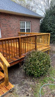 Painted Deck blasted, then sealed