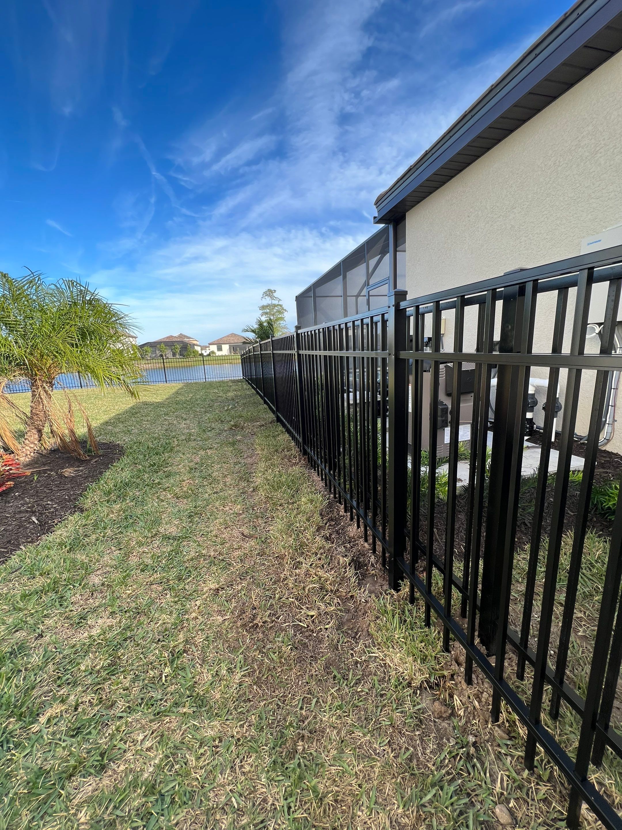 Aluminum Fence Installation using Black 3 Rail Aluminum Fence by Asap fence and gates, LLC
