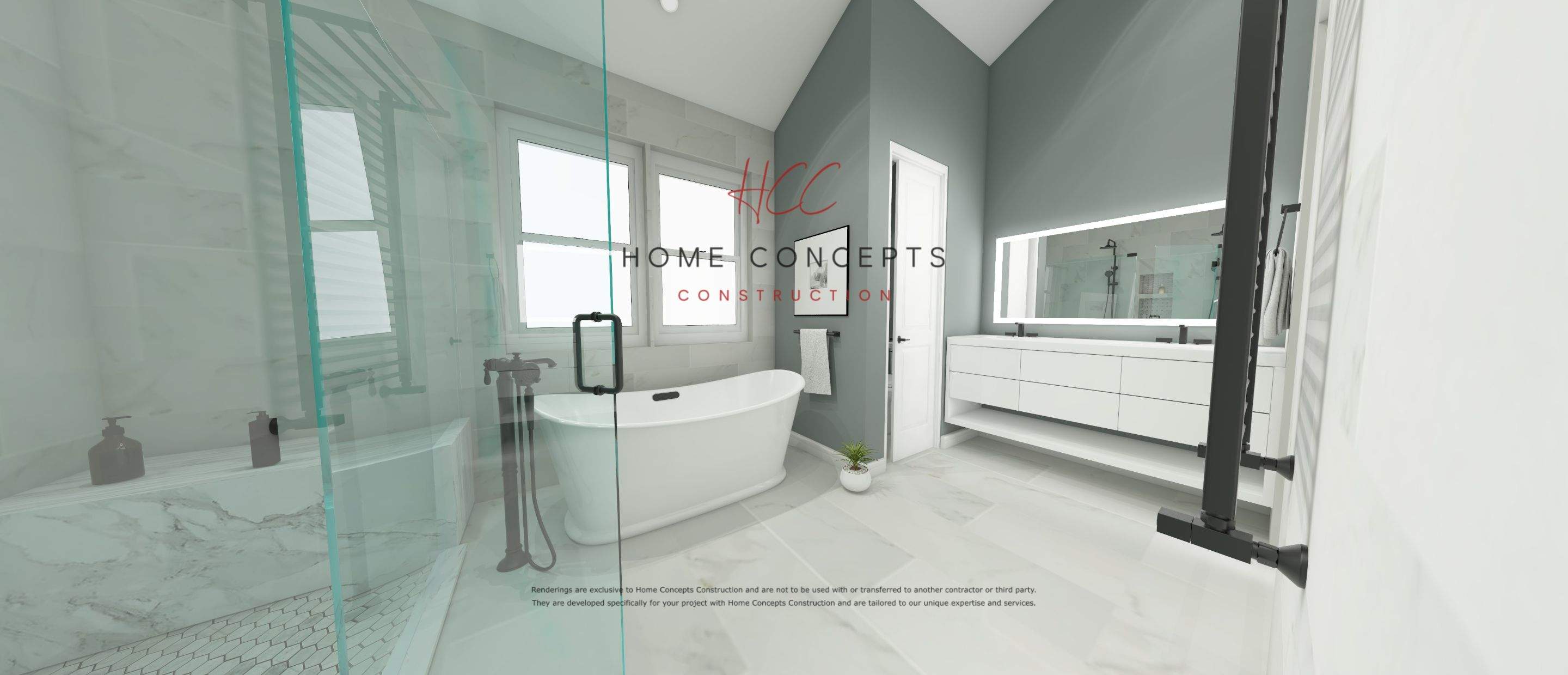 Bathroom Remodel using Tile by Home Concepts Construction