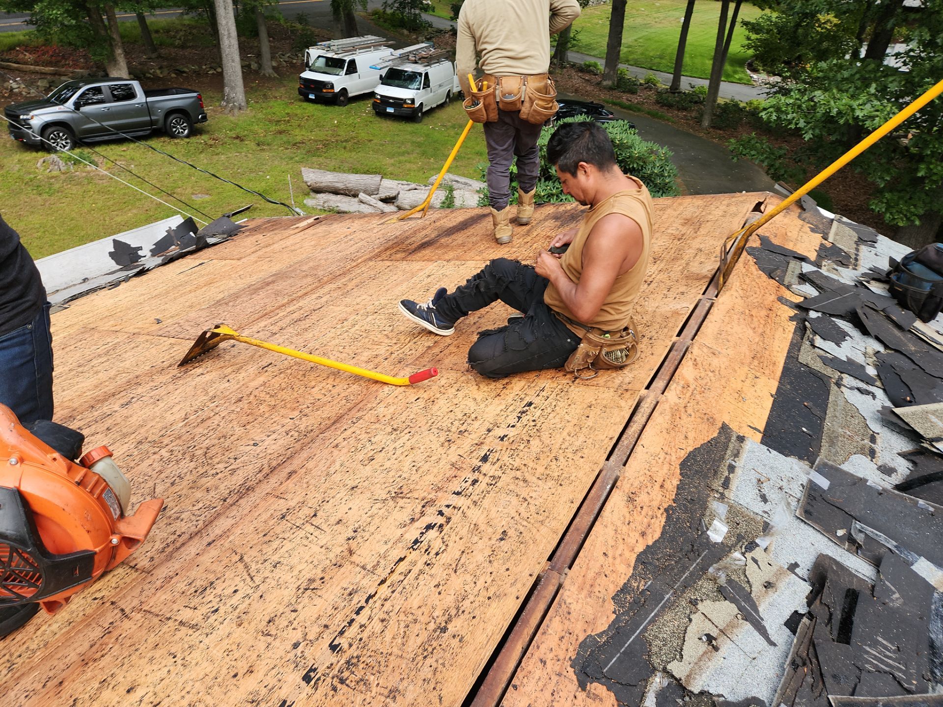 Commercial Roofing Installation using Owens Corning TruDefinition Duration AR - Harbor Blue by A Plus Exterior