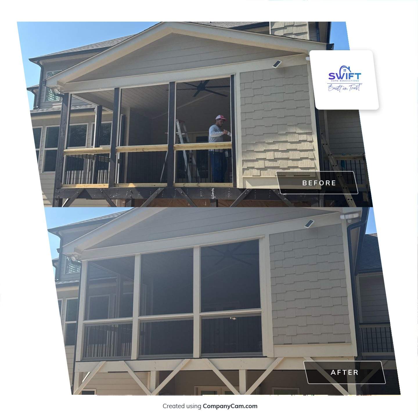 Exterior Painting and Multi-Level Deck Refinishing in Jefferson by Swift Home Renovations