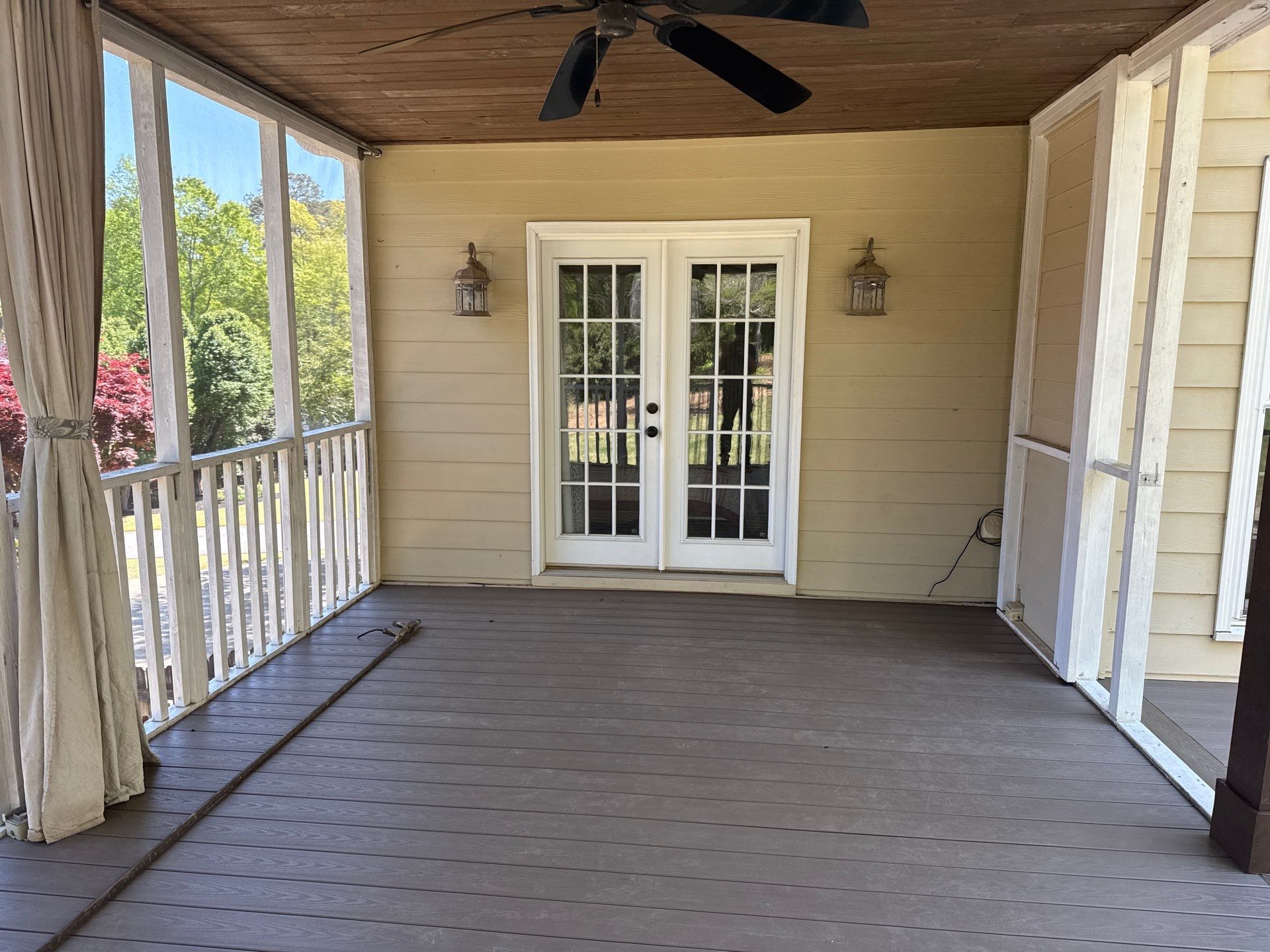 Marietta, GA Deck Replacement using Deckorators Venture Series Decking and Trex Steel Railing by Nelson Exteriors 