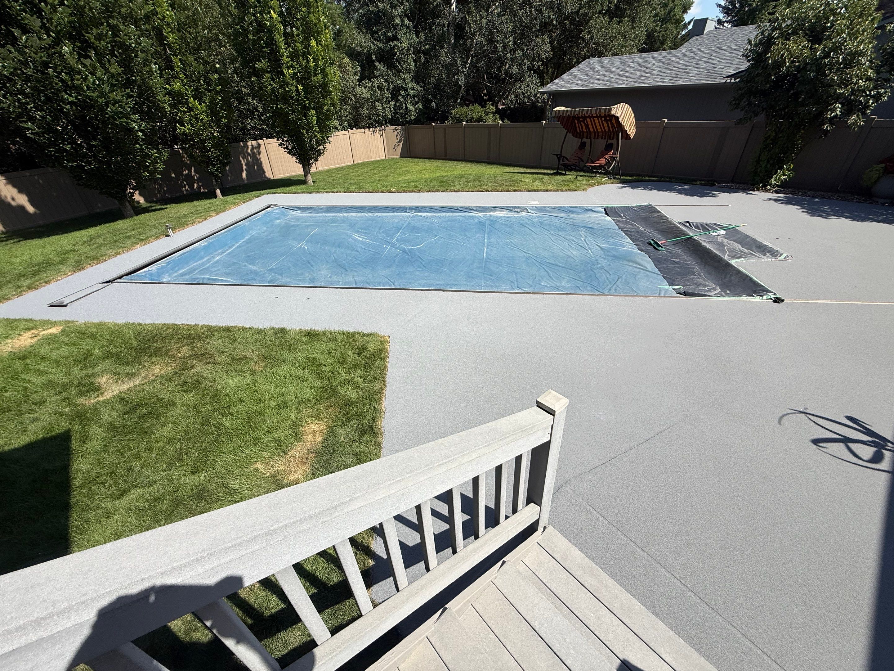 Residential Pool Deck Resurfacing in Sioux Falls by Select Painting, Coatings & Garage Cabinets