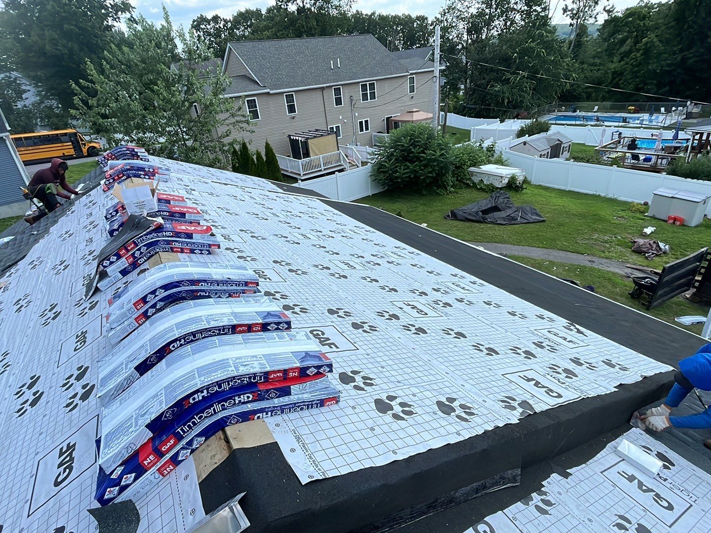 Residential Roofing Installation using GAF Timberline HDZ by Sensible Home Solutions