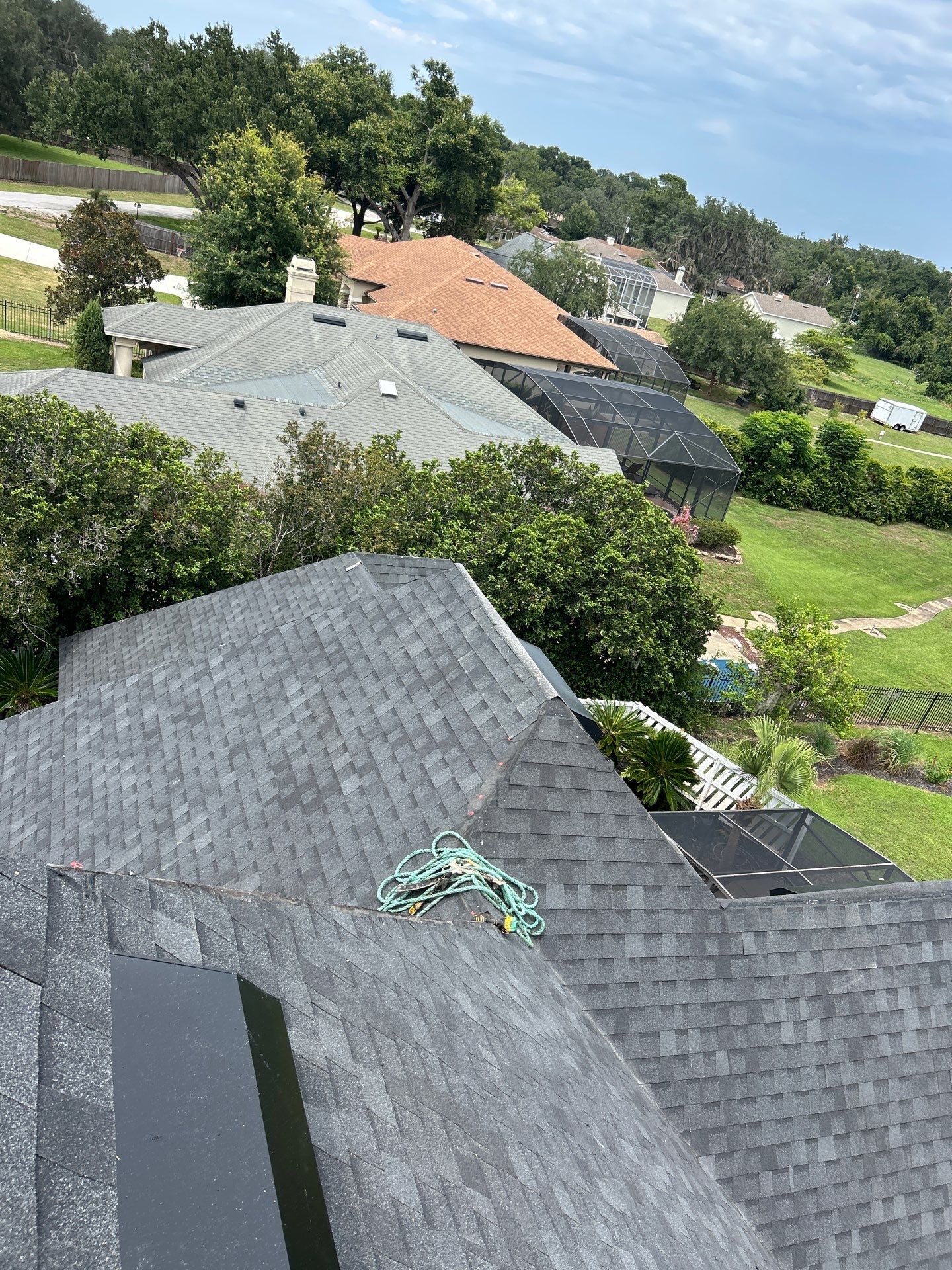 Residential Roofing Installation with Black Shadow Shingles in Clermont by Pinnacle Roofing Group