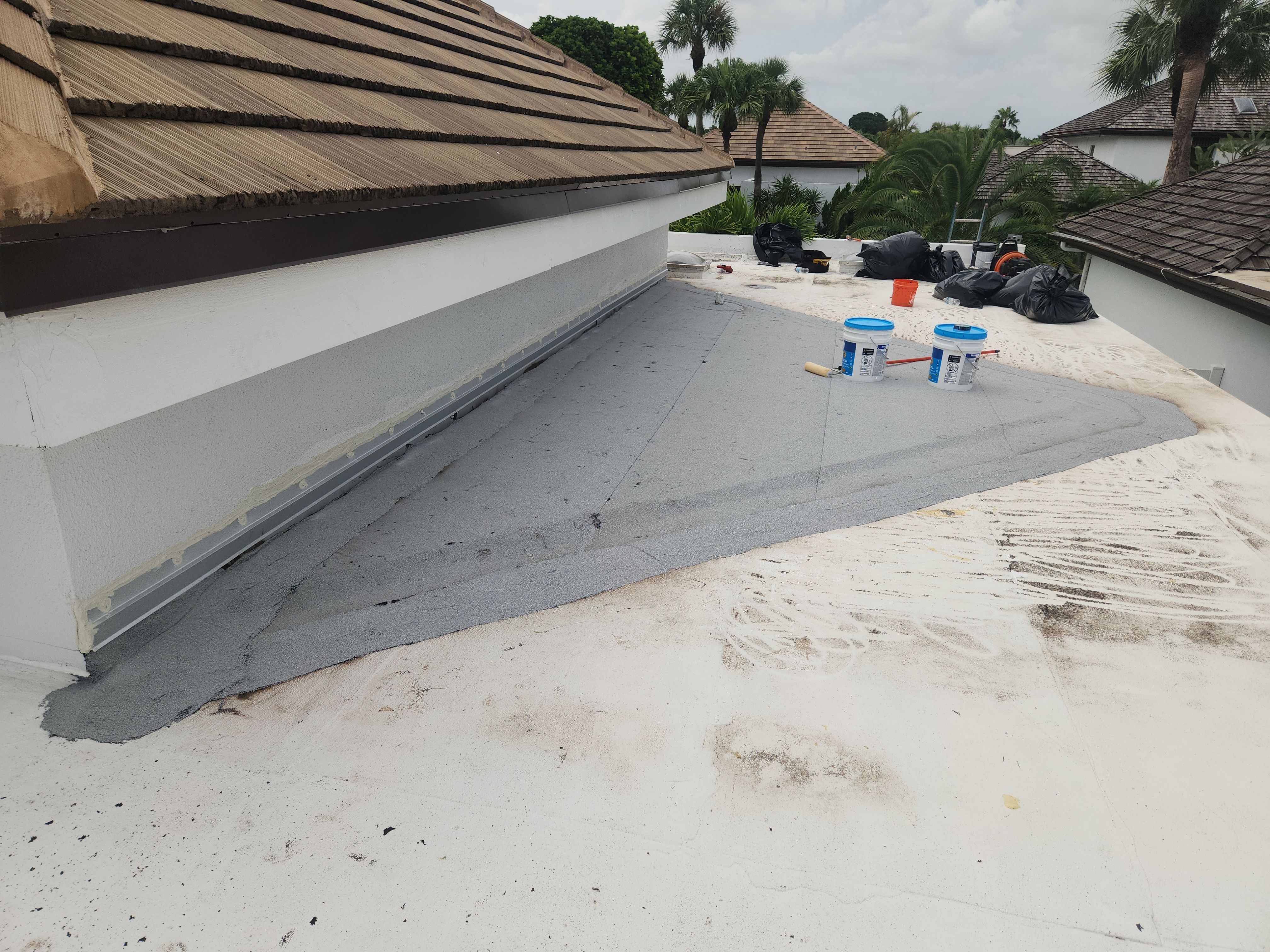 Flat Roof Restoration and Silicone Coating in Boca Raton by Aastro Roofing