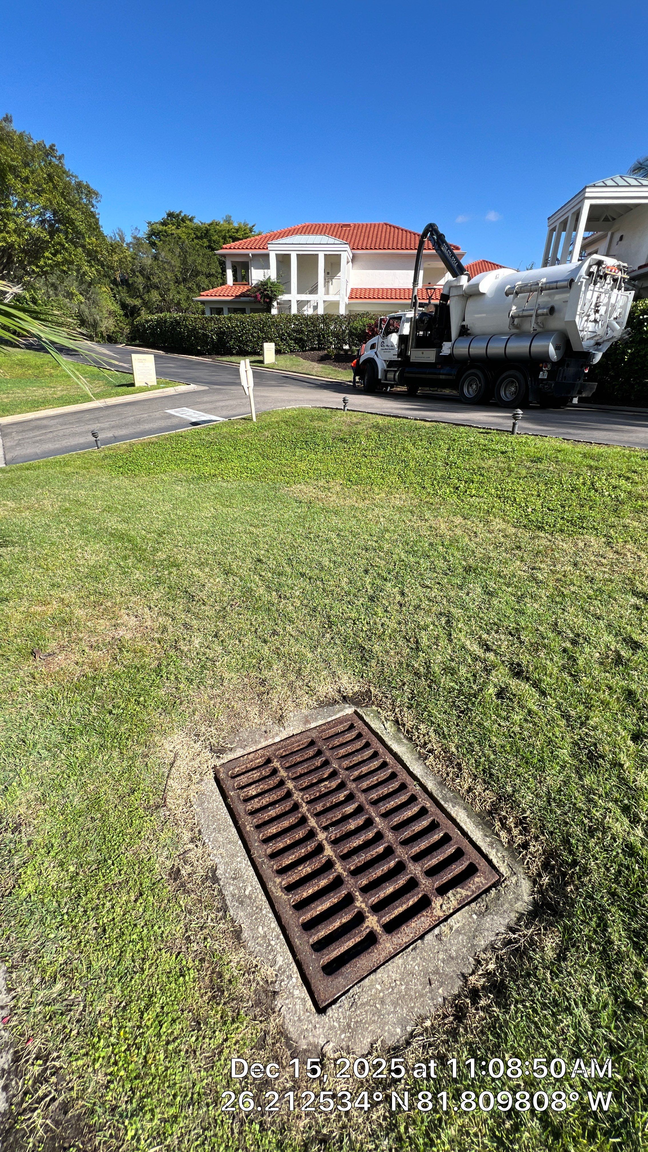 Naples Grande Catch Basin Cleaning by APS Power & Water