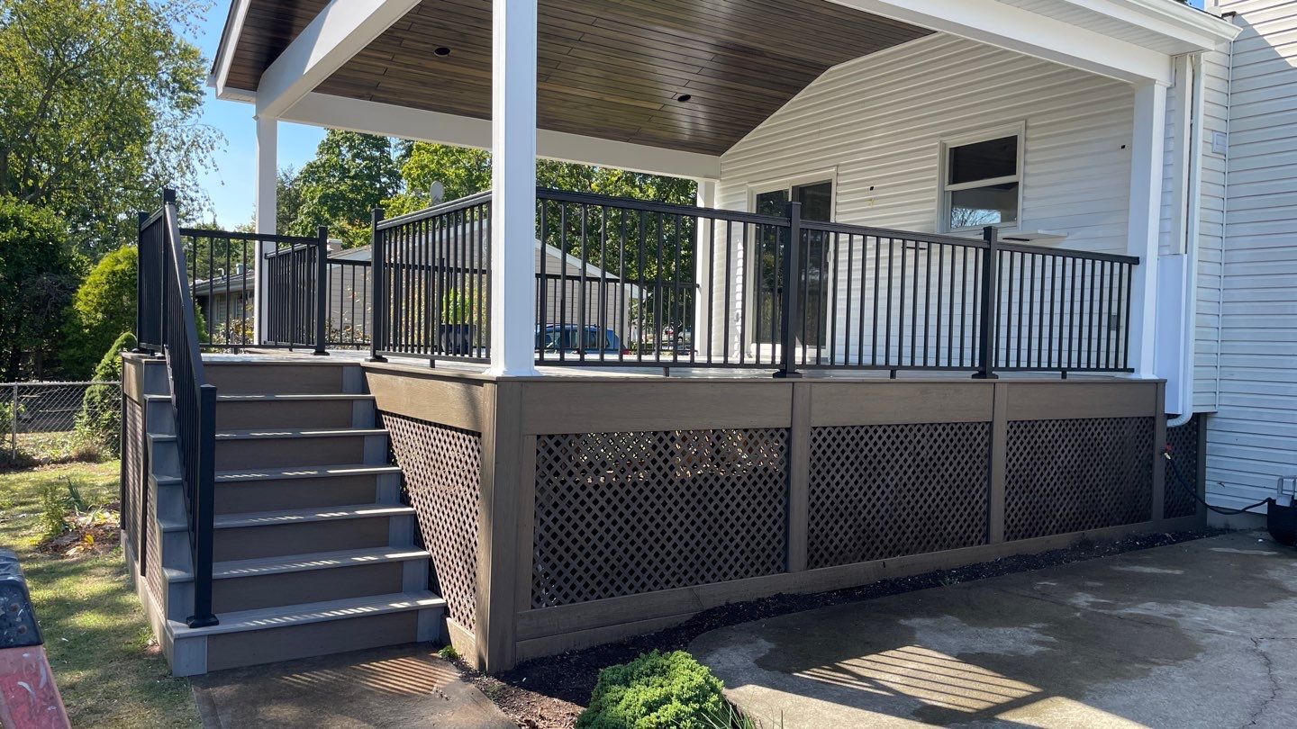 Deck Resurface with A-Frame Roof by deck guardian