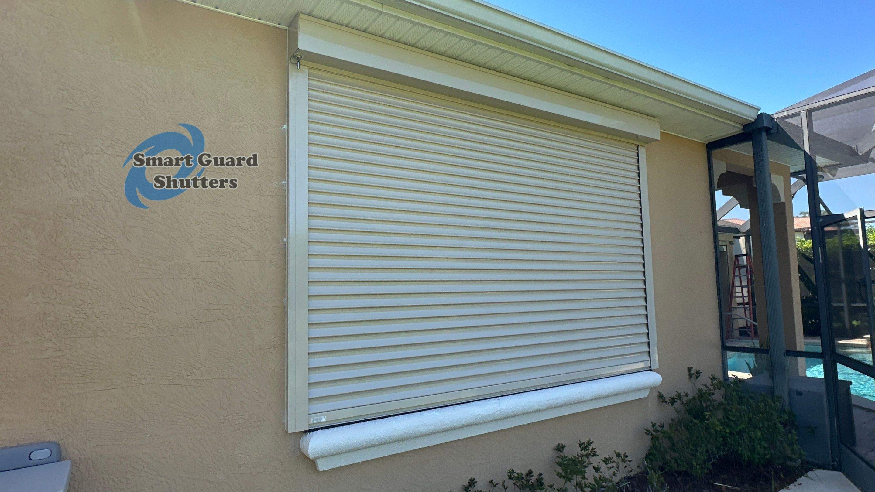 Hurricane Protection in Beige by Smart Guard Shutters