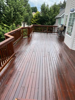 Deck Restoration using Armstrong-Clark Semi-Transparent Rustic Brown