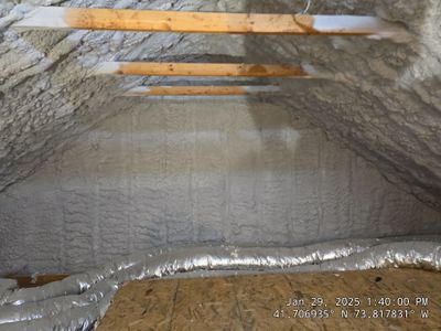 Attic Insulation using open cell spray foam