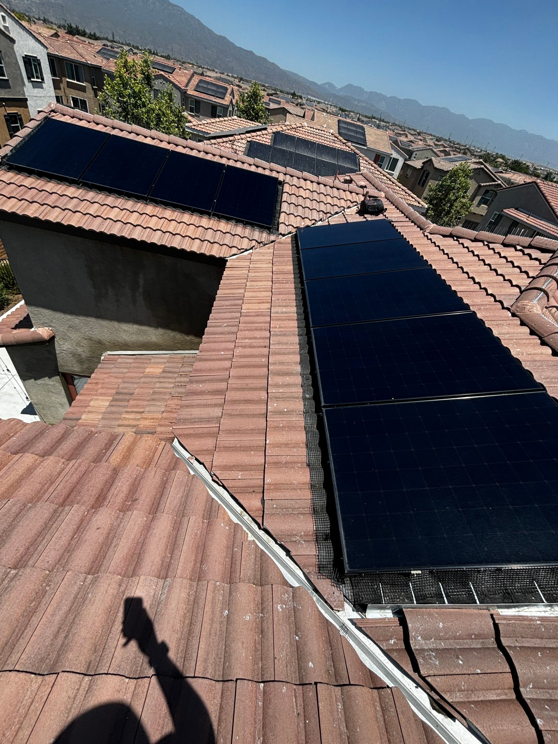 Solar Panel Bird Proofing in Fontana Ca by Palm Coast Solar Cleaning