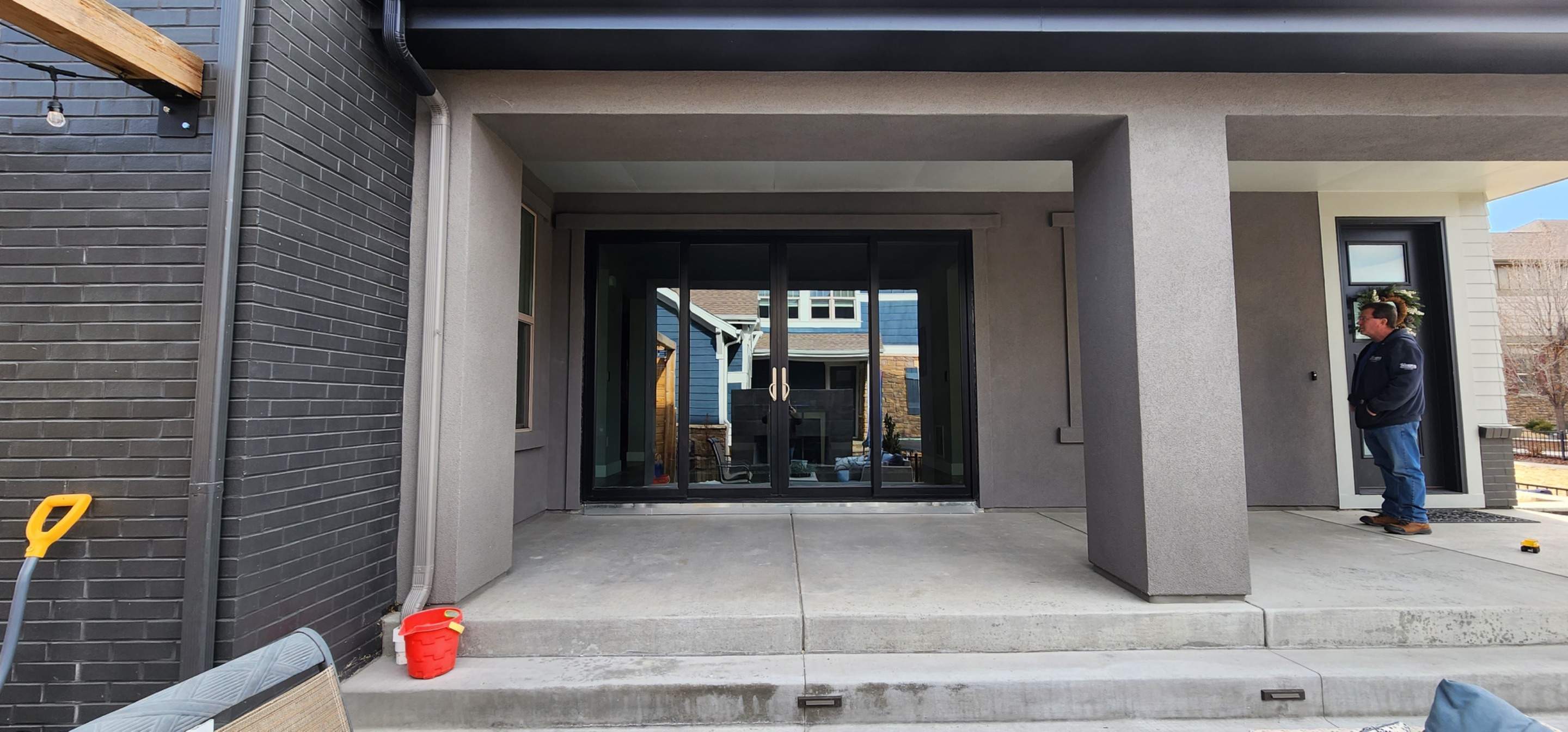 Open your space up to the outside! 4 Panel Patio door replacing 2 windows by 1st choice windows and siding