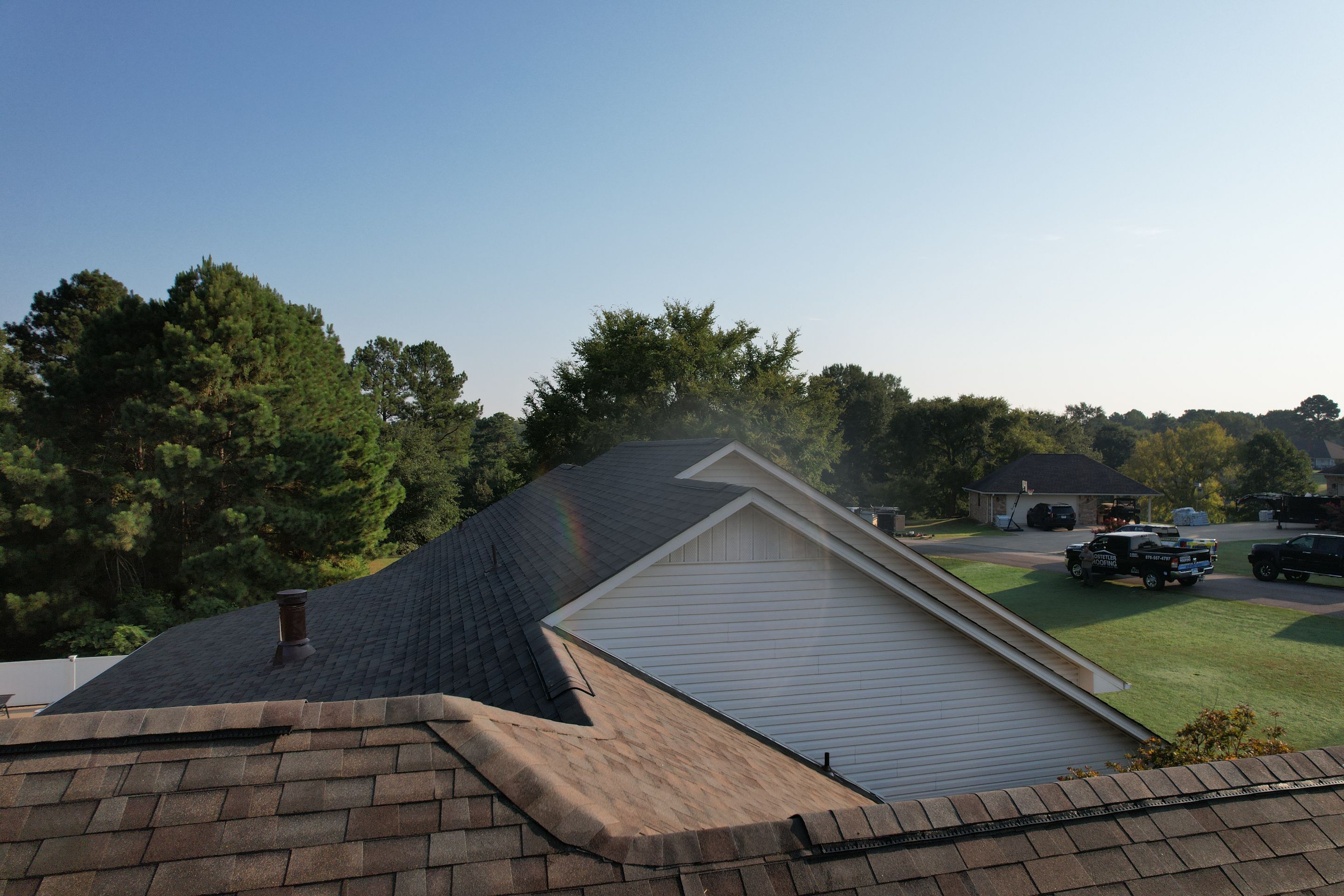 Residential Roofing Repair using Malarkey Highlander: Natural Wood by Hostetler Roofing