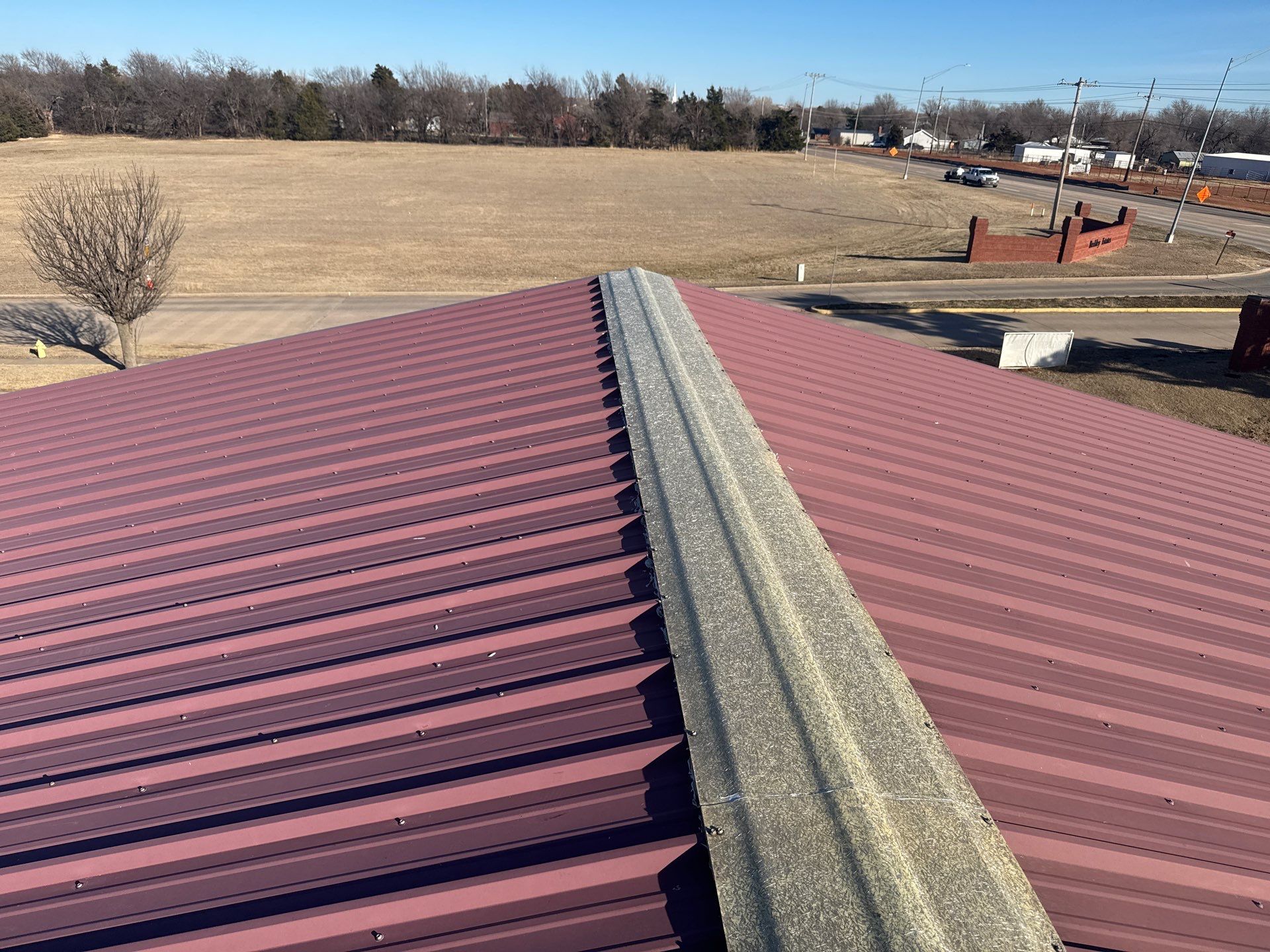 Metal Roof Repair and Skylight Replacement - ROWL CrossFit - Mustang, OK by 5Coat Roofing & Construction