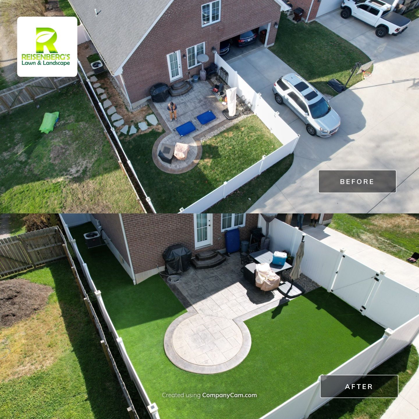 Synthetic Turf Installation using Pet Champ Synthetic Turf by Reisenberg’s Lawn & Landscape, LLC