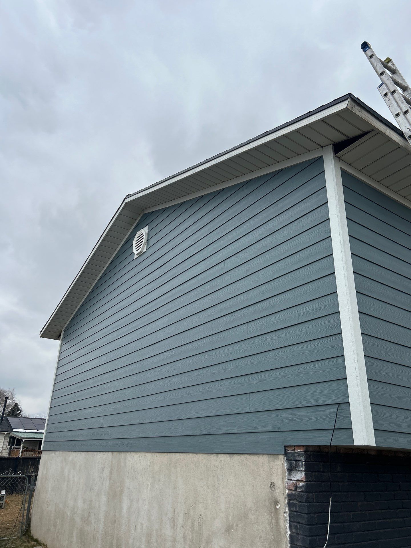 Orem | Beautiful Hardie Lap with B&B Accent | Boothbay Blue by Ideal Siding Utah