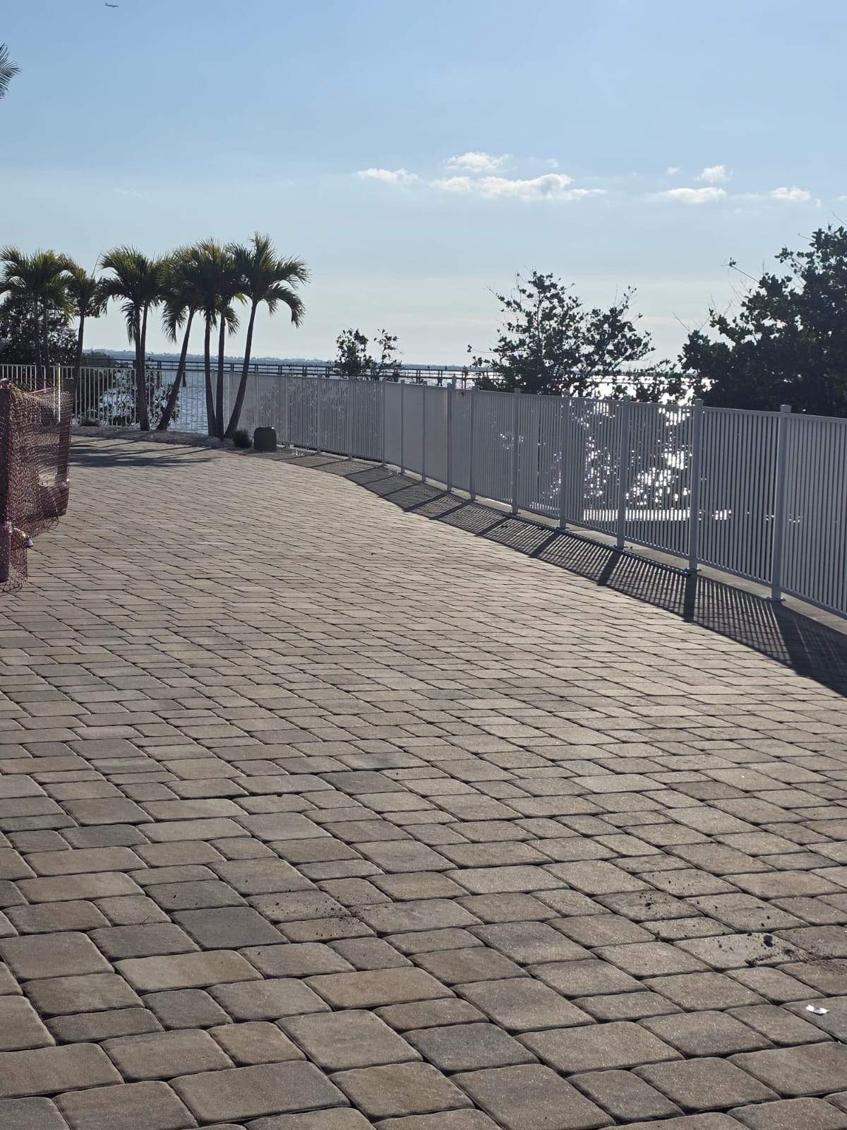 White Aluminum Railing Installation for Commercial Property in Port Charlotte by True Fence LLC