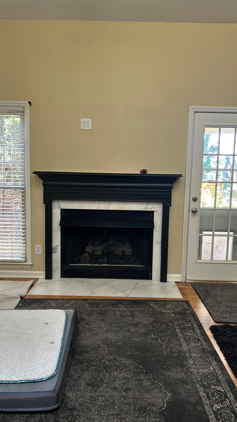 Natural Stone Fireplace by Footprints Floors of Nashville